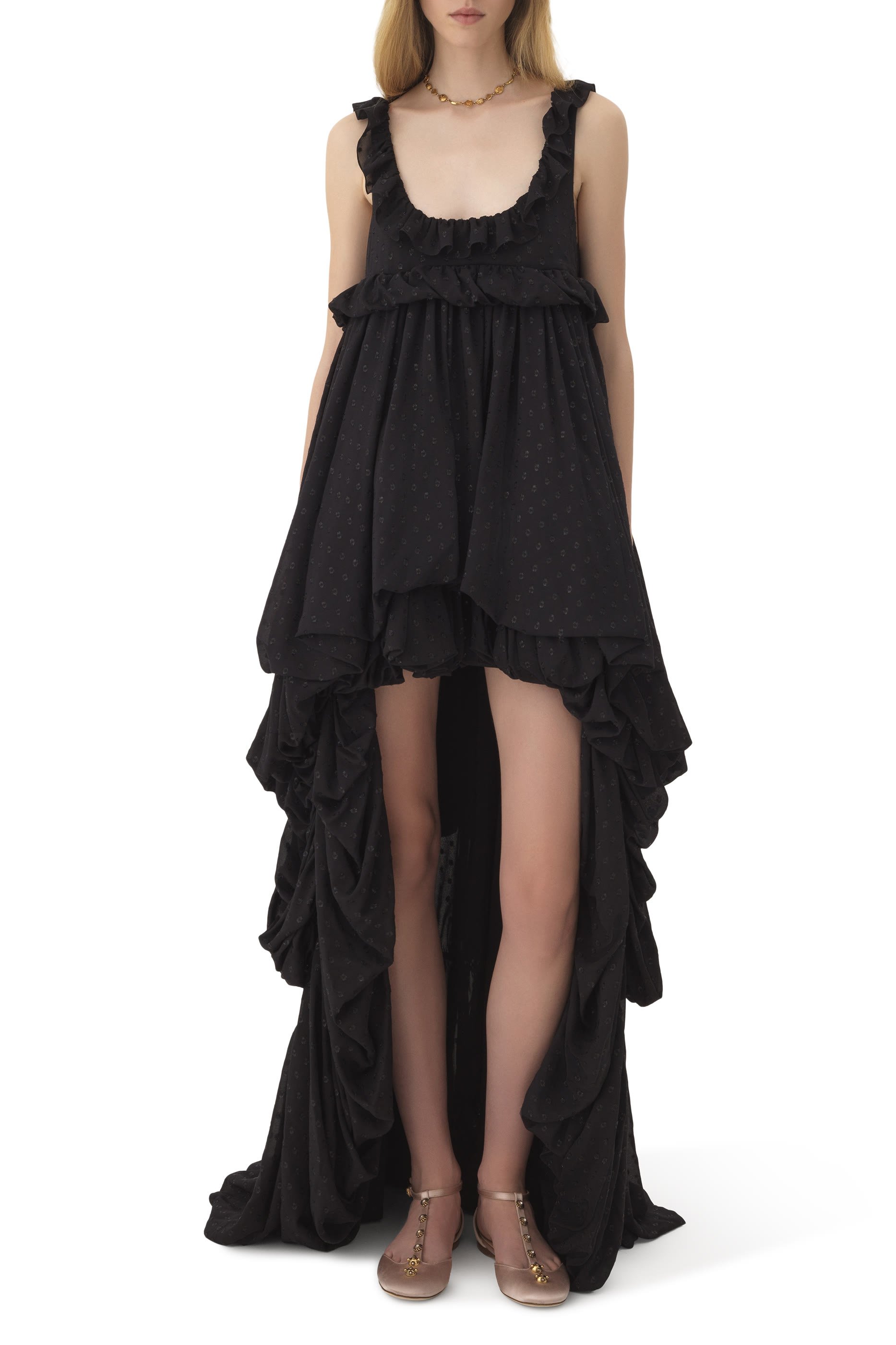 High Low Ruffle Dress