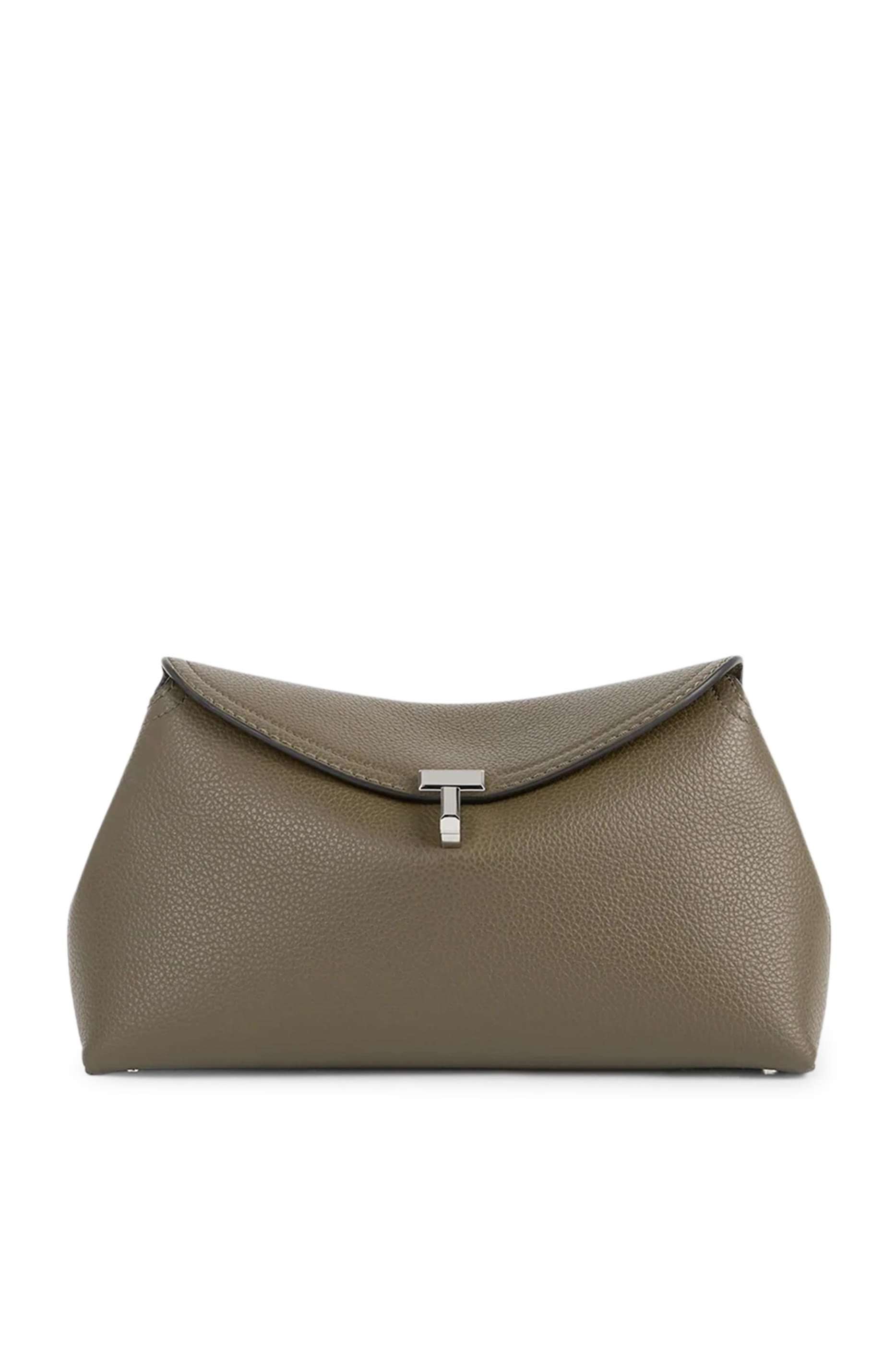T-Lock Leather Clutch Bag