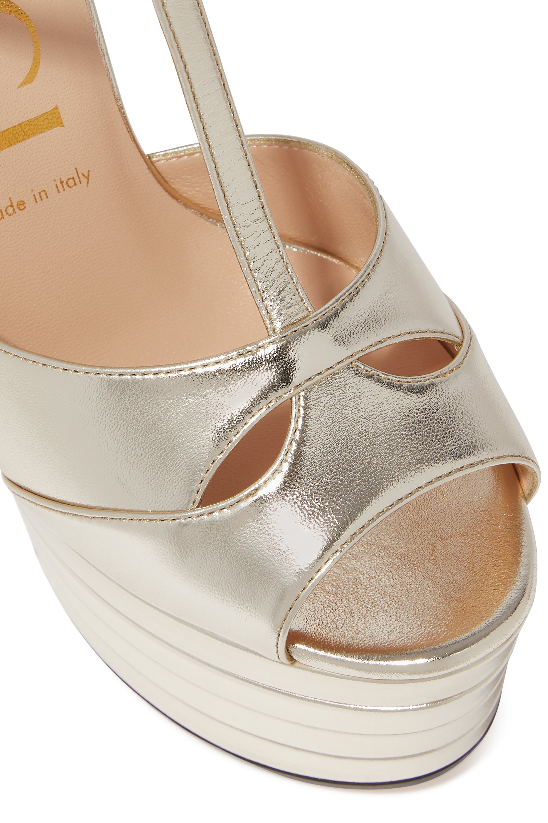 Angel Leather Platform Sandals