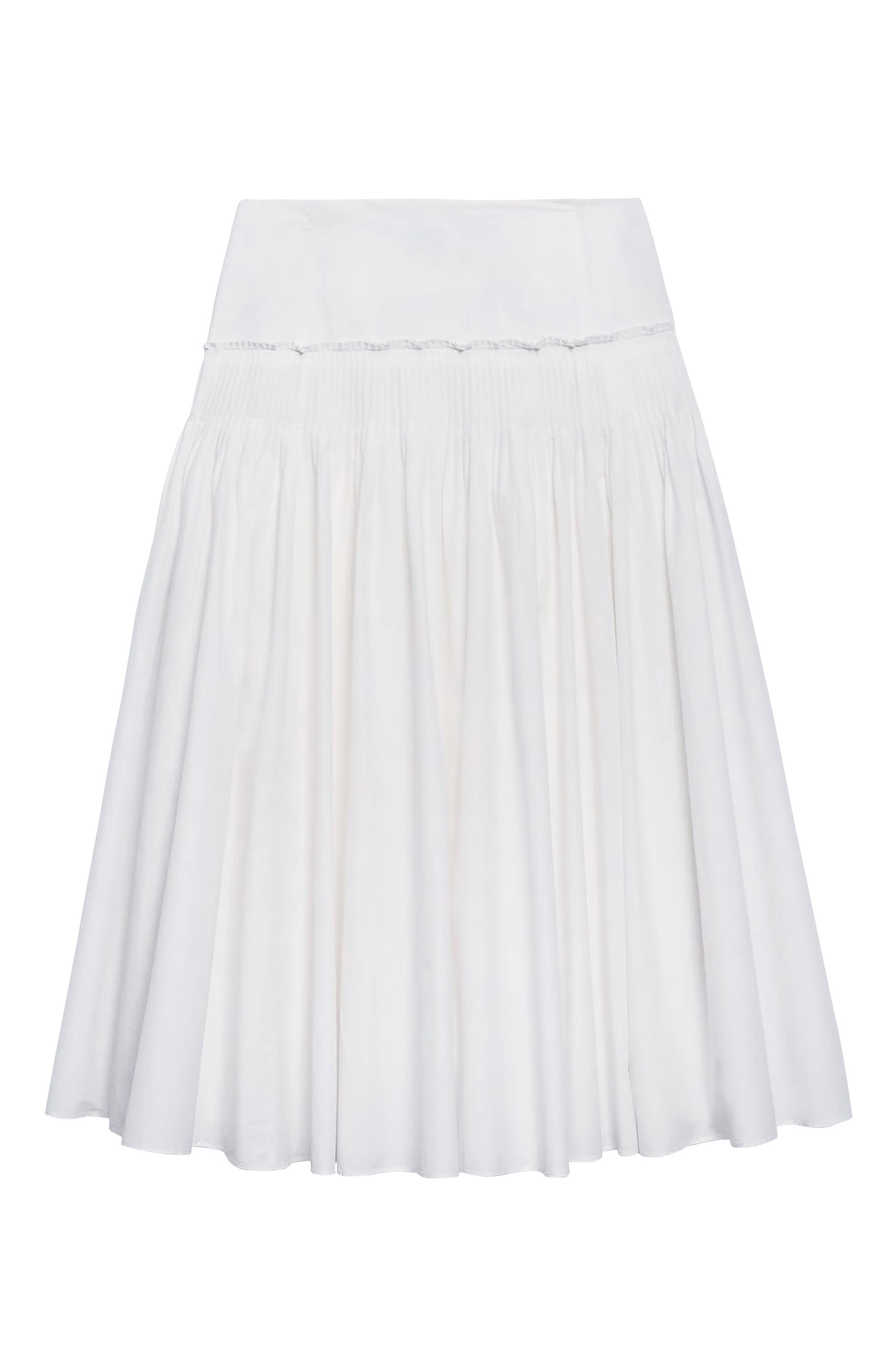  Accordion Maxi Skirt in Cotton-Blend 