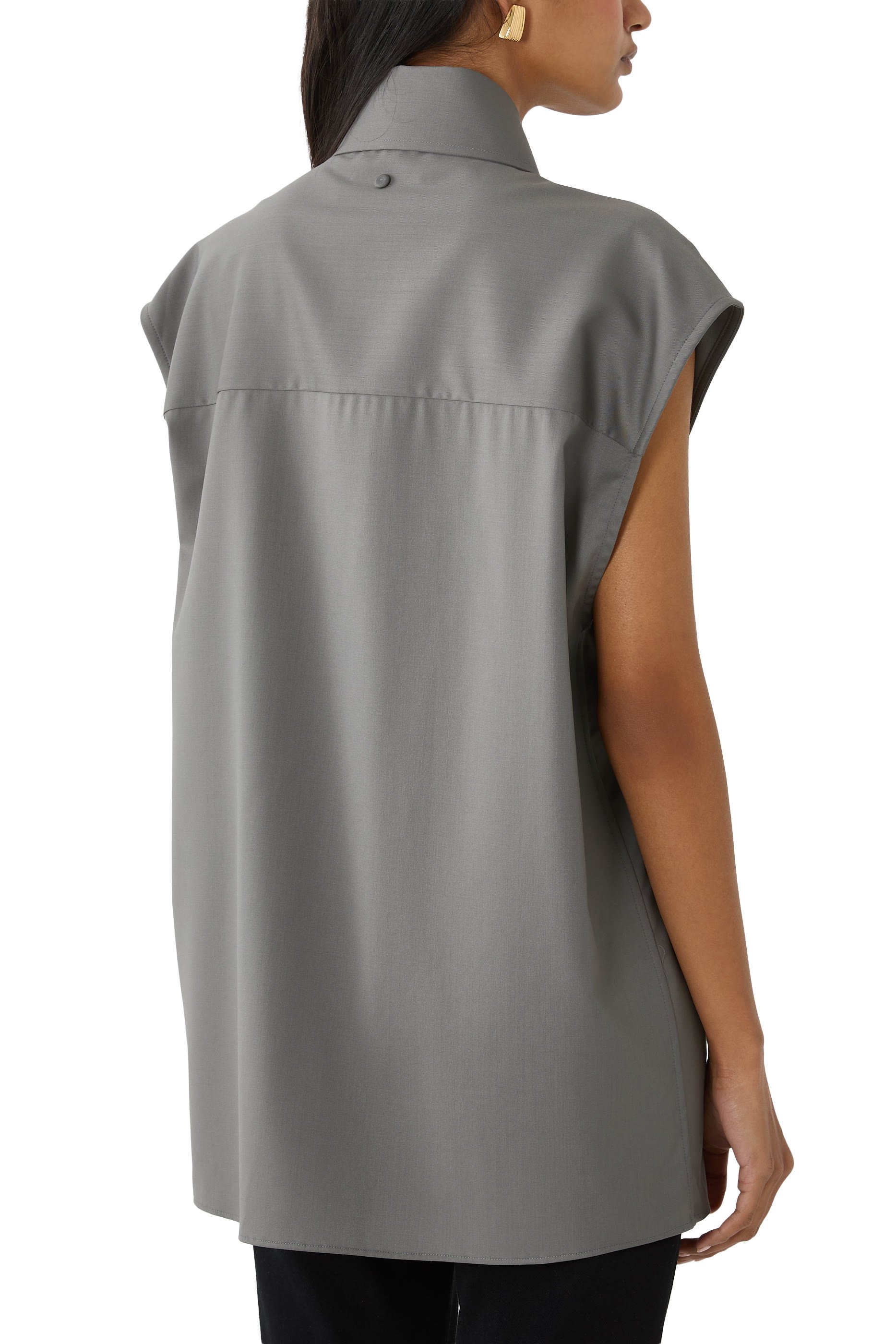 Malik Tank Shirt in Virgin Wool