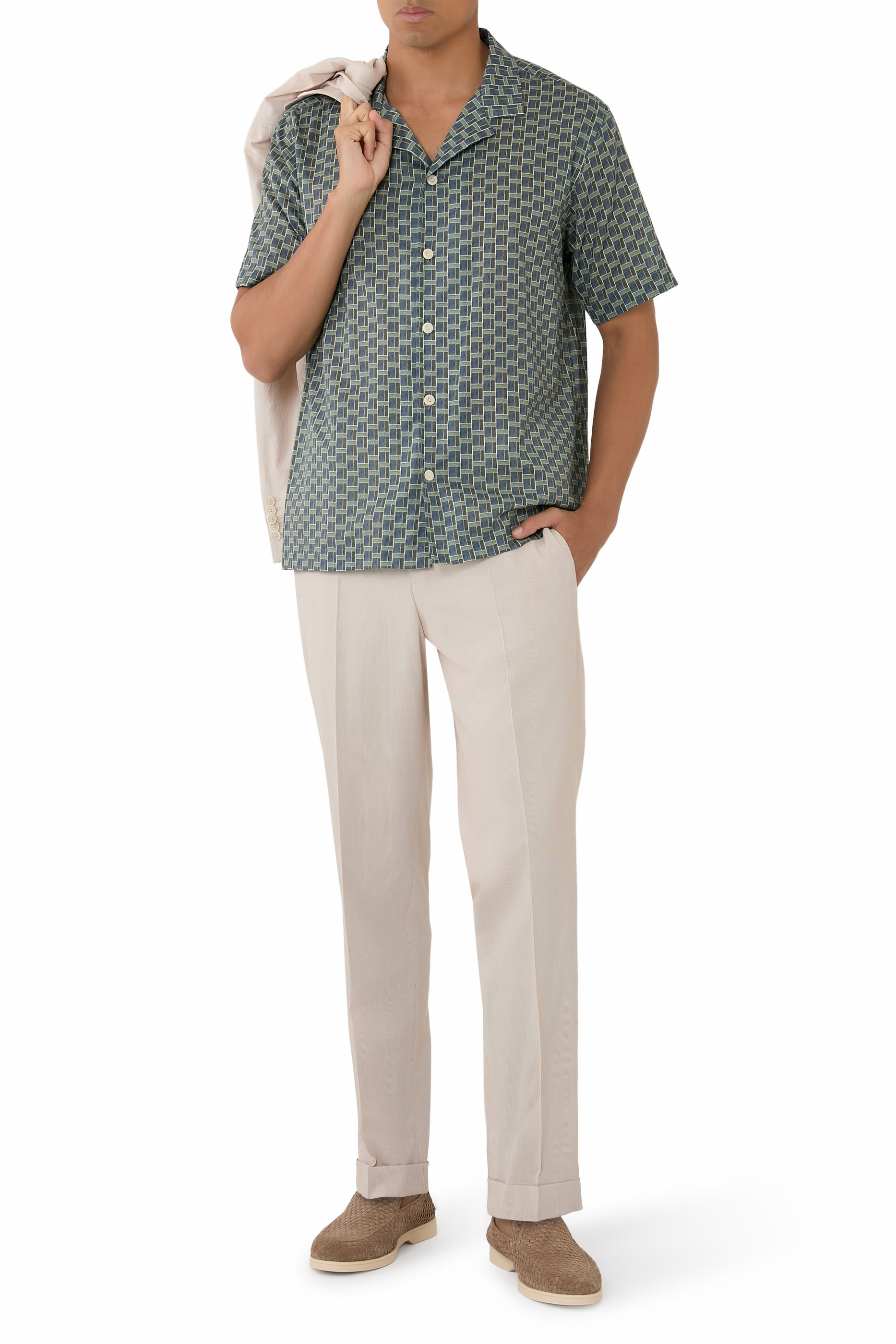 Geometric Resort Relaxed Fit Shirt