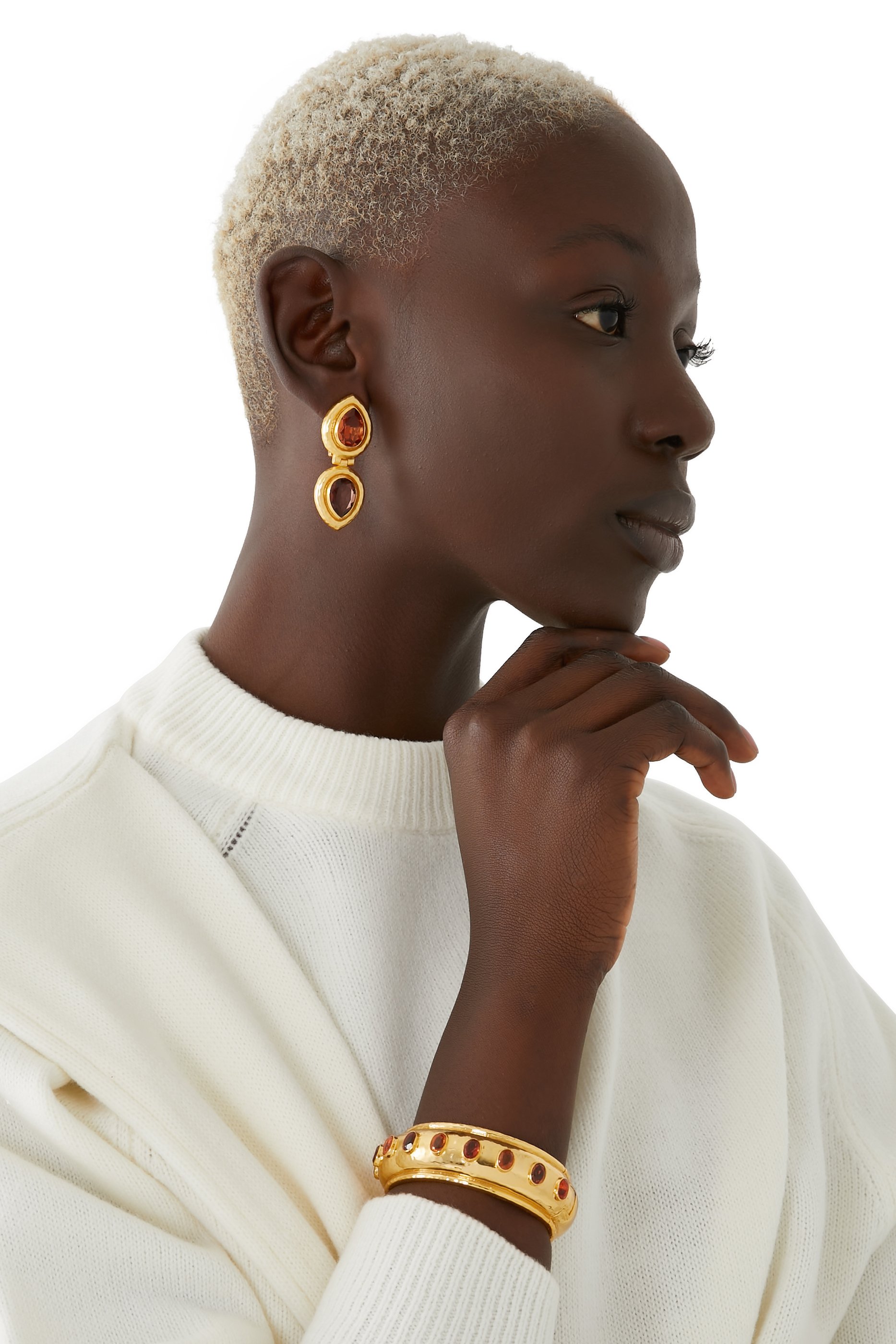 Ava Bangle, 24k Gold-plated Brass