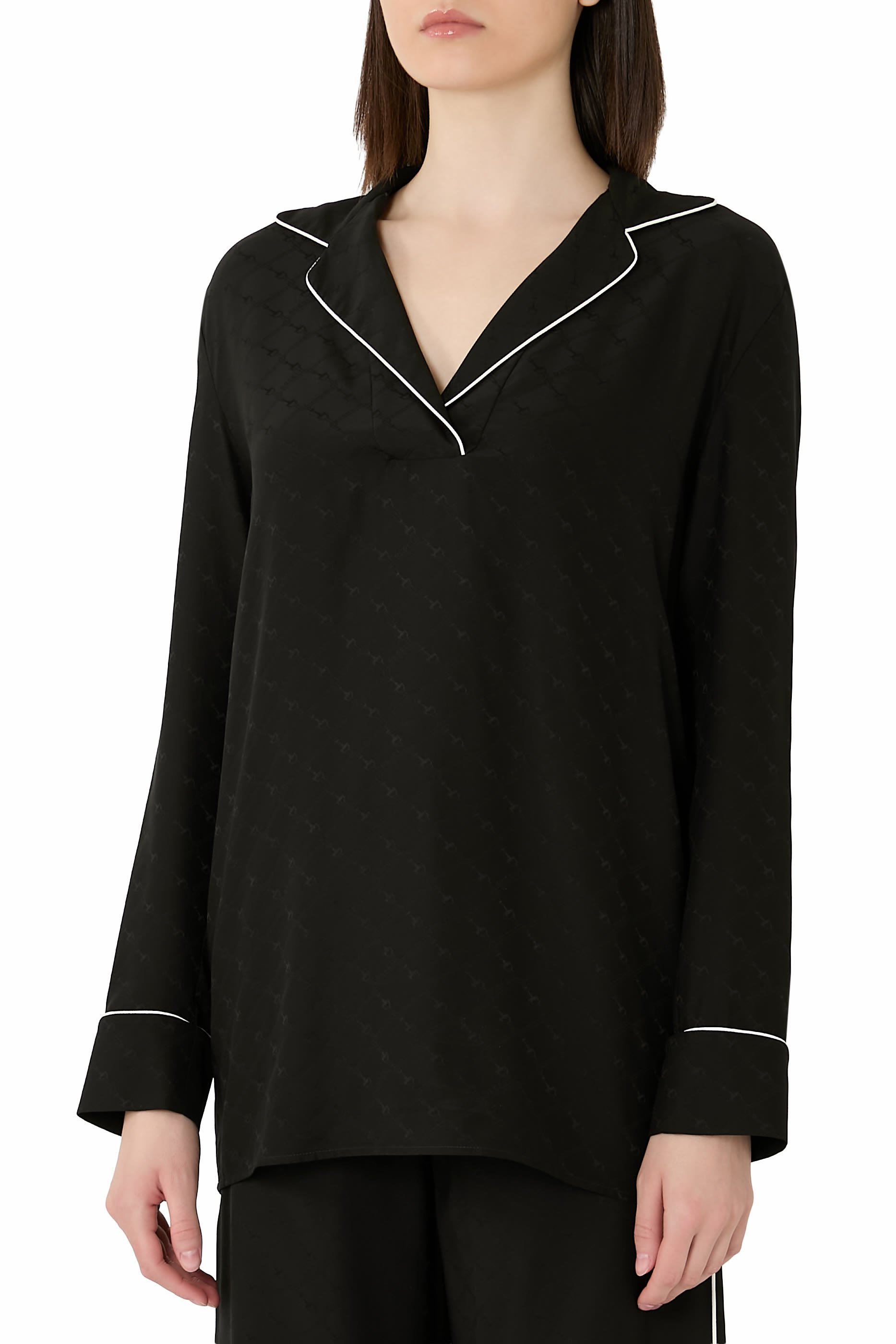 Horsebit Silk Jacquard T-Shirt