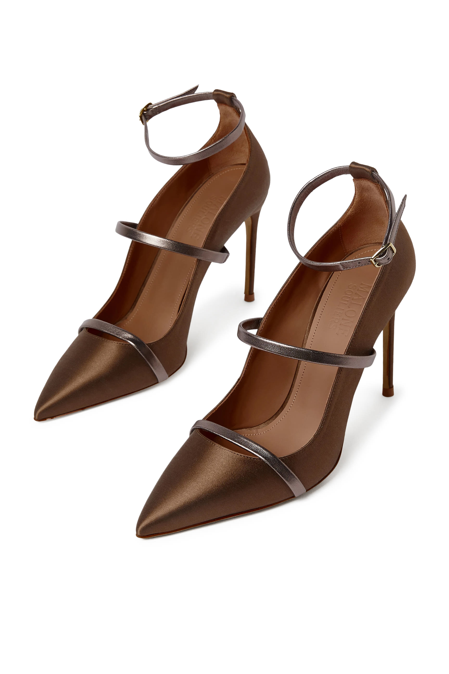 Diaz Taupe Satin 90 Pumps