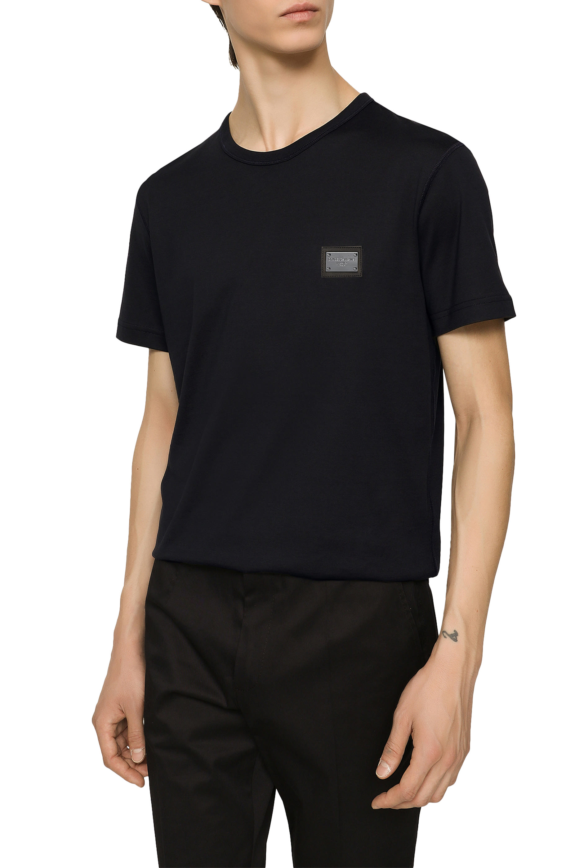 Logo Tag Cotton T-Shirt