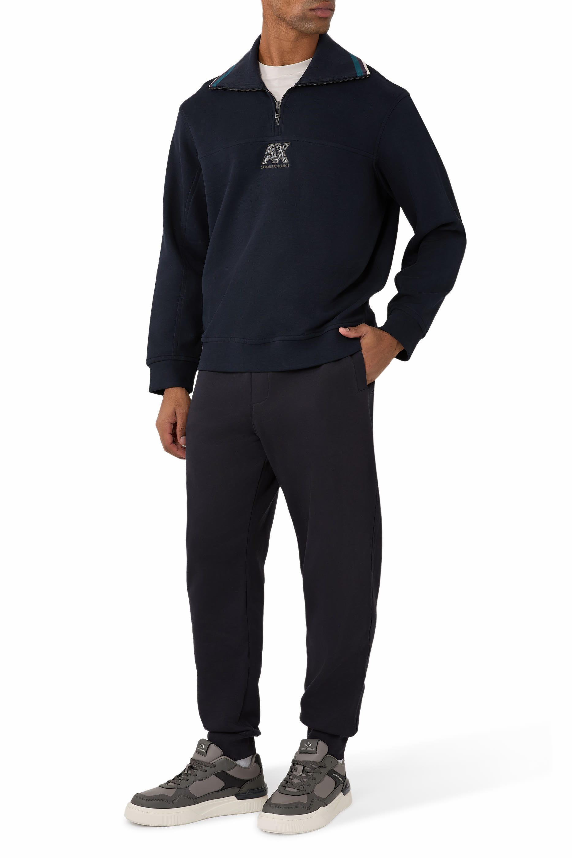 Eco-Leather Sneakers with Decorative Stitching