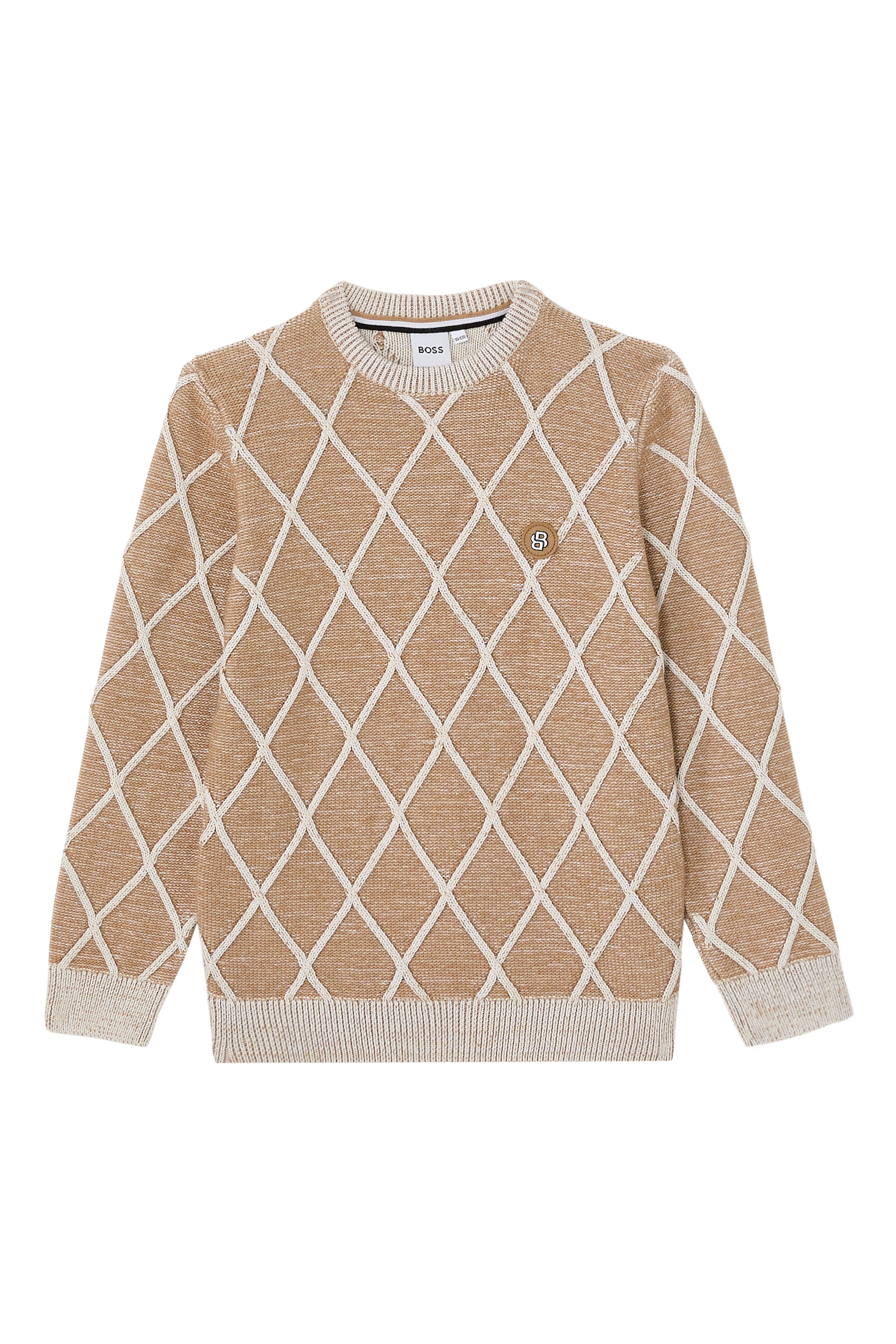 Kids Diamond-Pattern Jumper