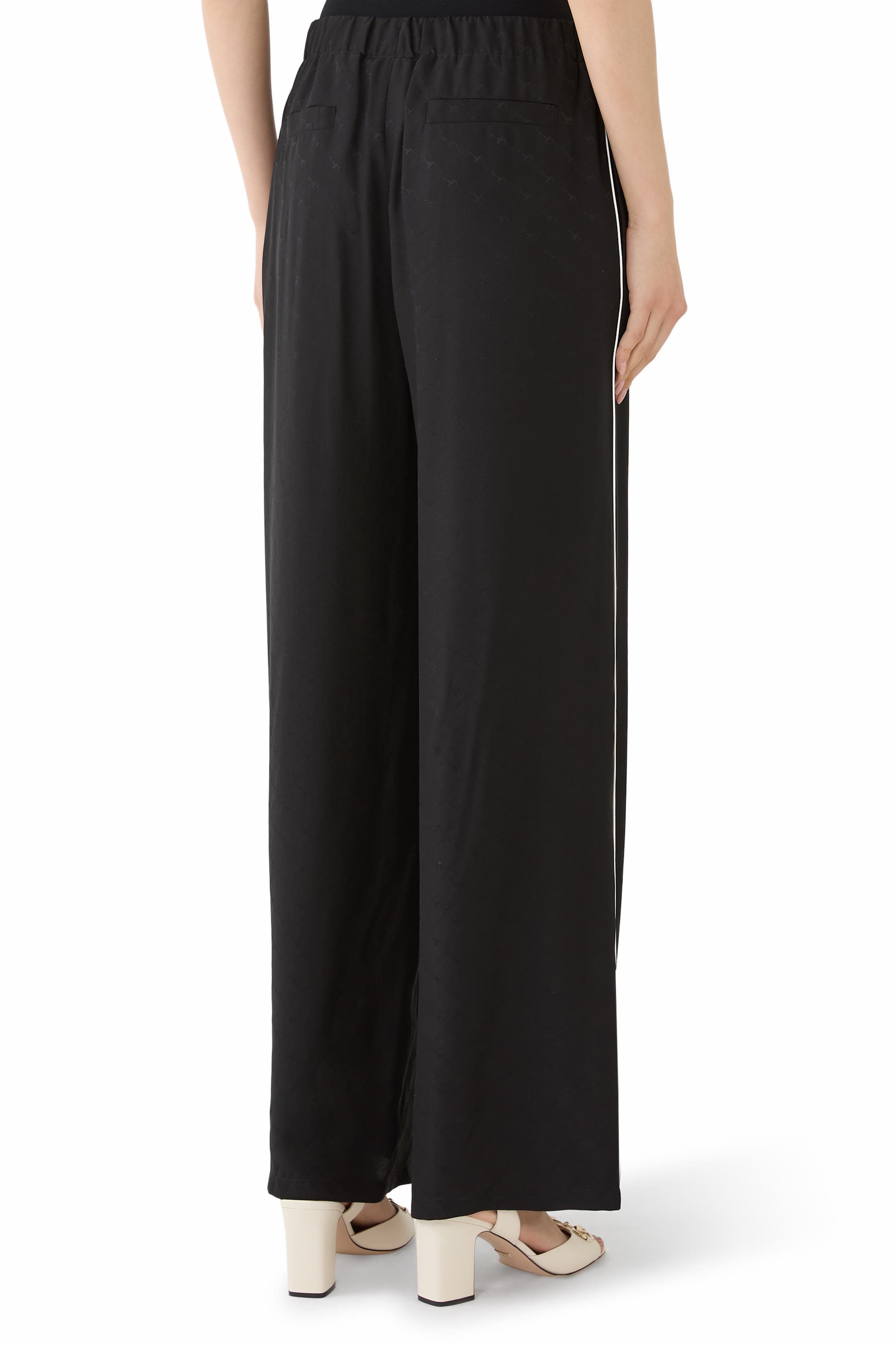  Horsebit Silk Jacquard Trousers 