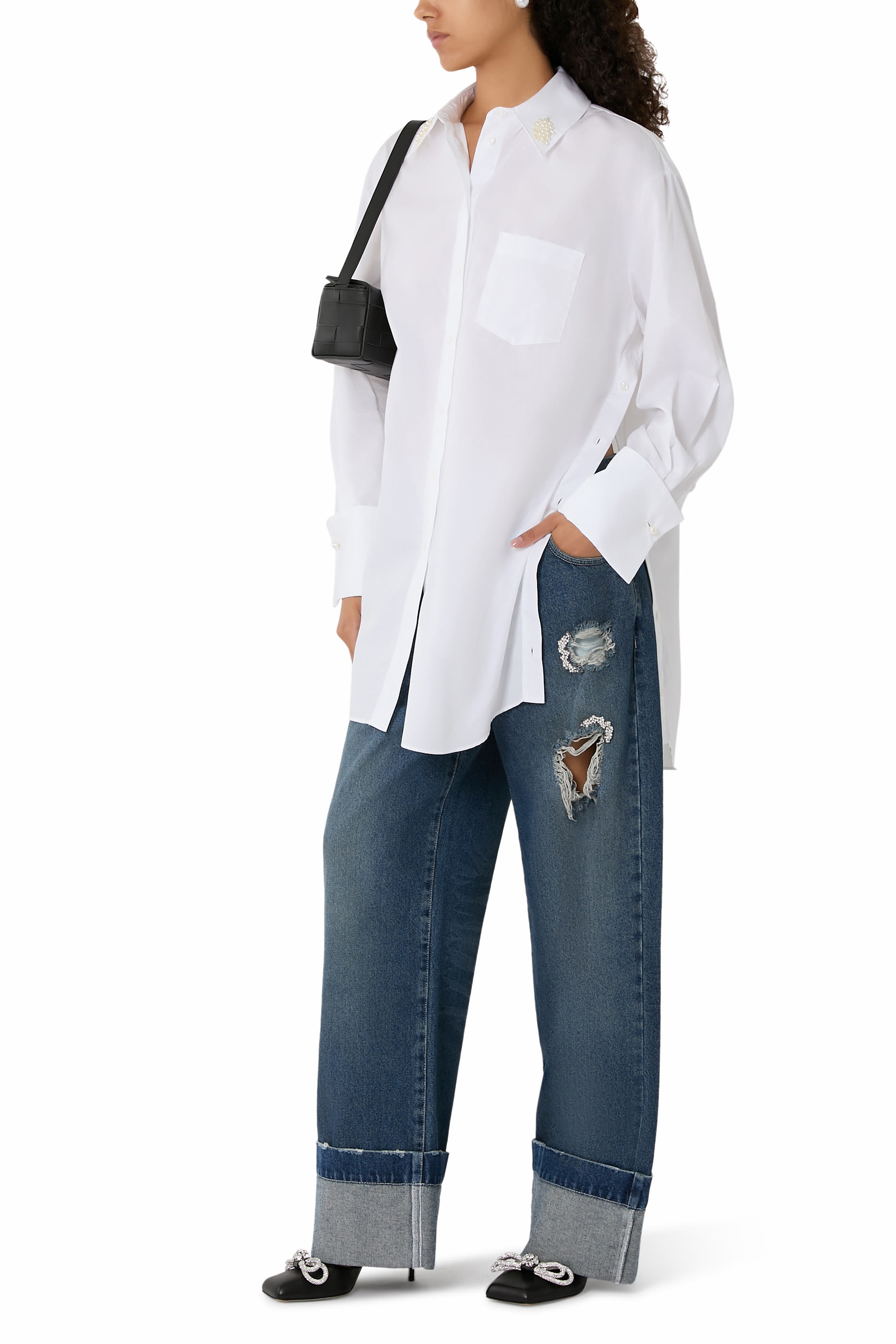 Double Bow Square-Toe Pumps 95