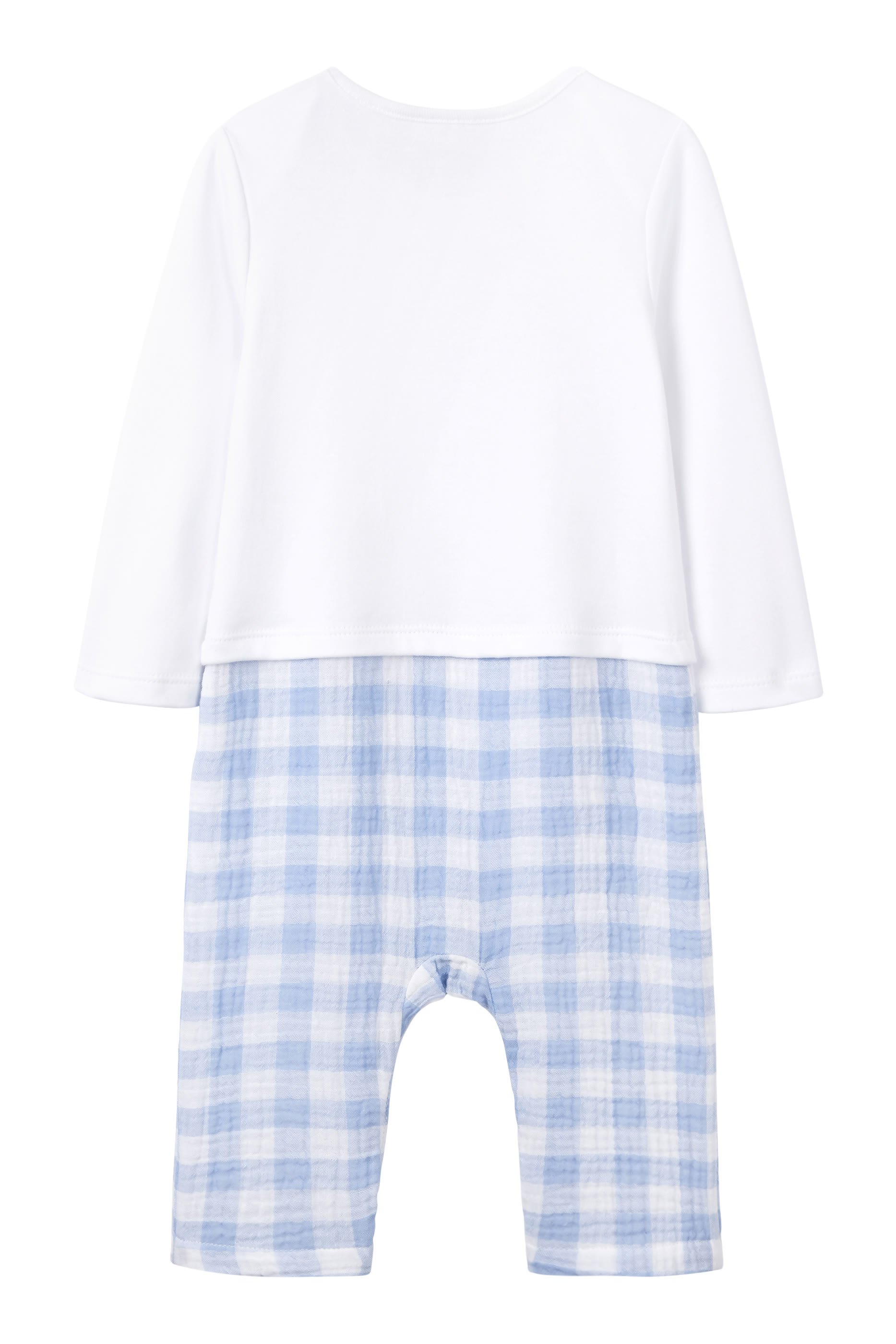 Kids Up in the Air Gingham Mock Top Sleepsuit