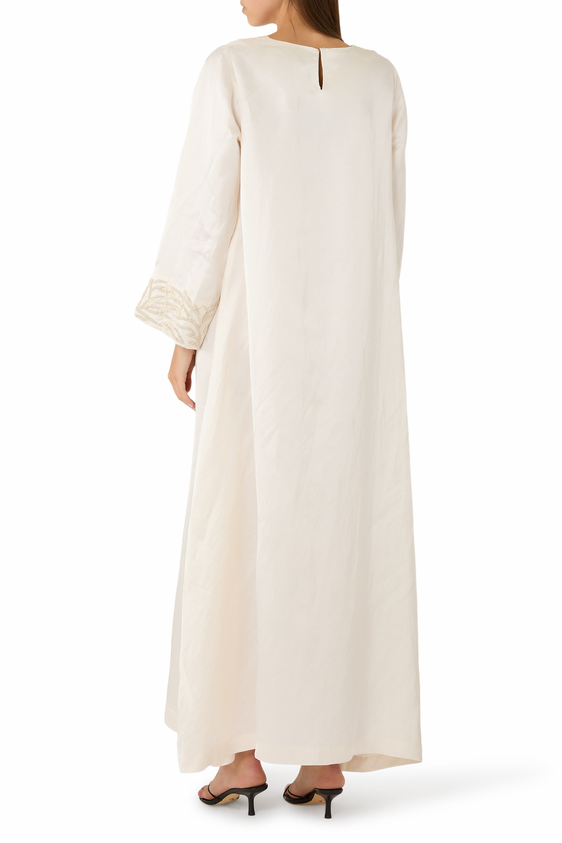 Embroidered Bell Sleeve Dress 
