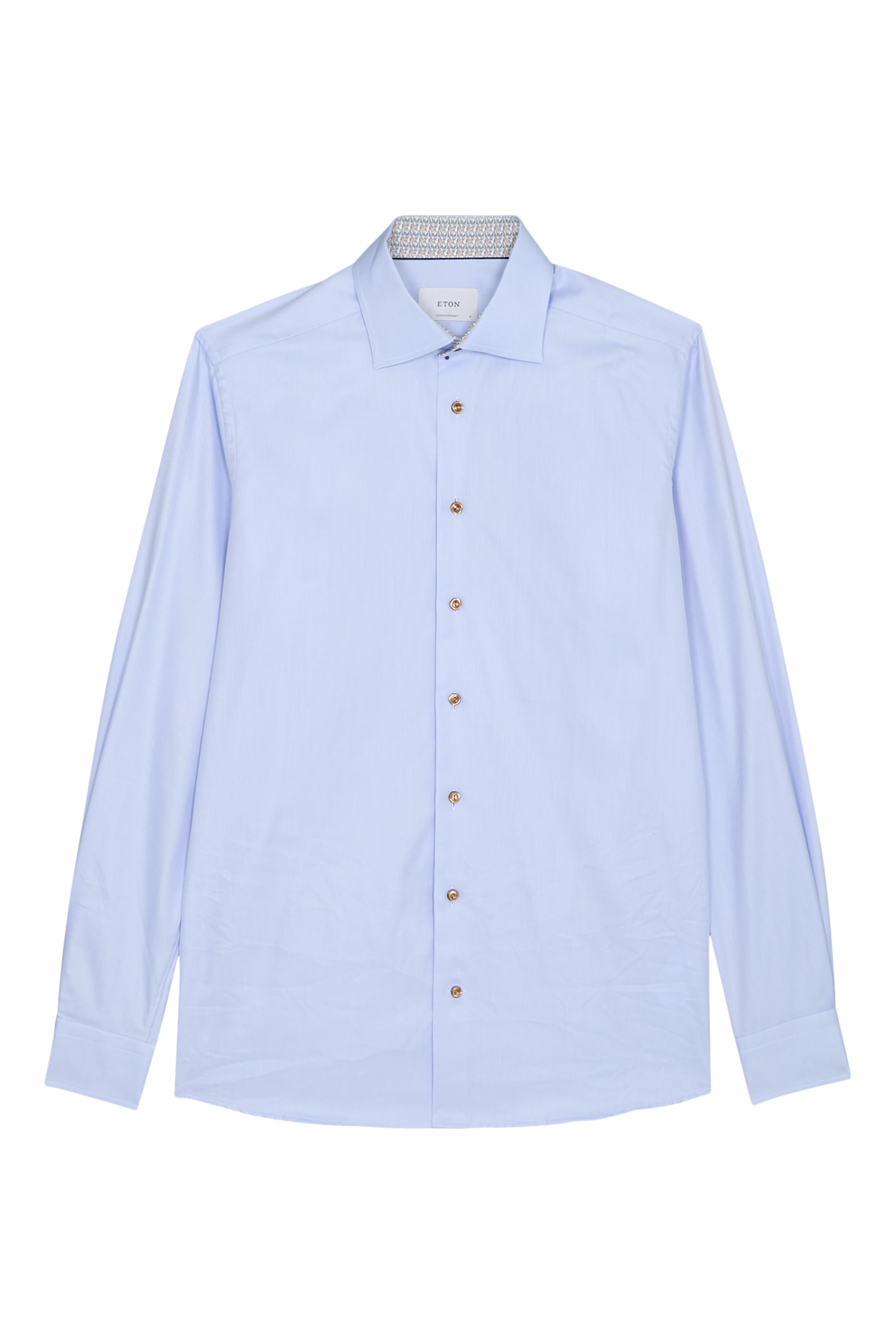 Geometric Effect Textured Twill Shirt