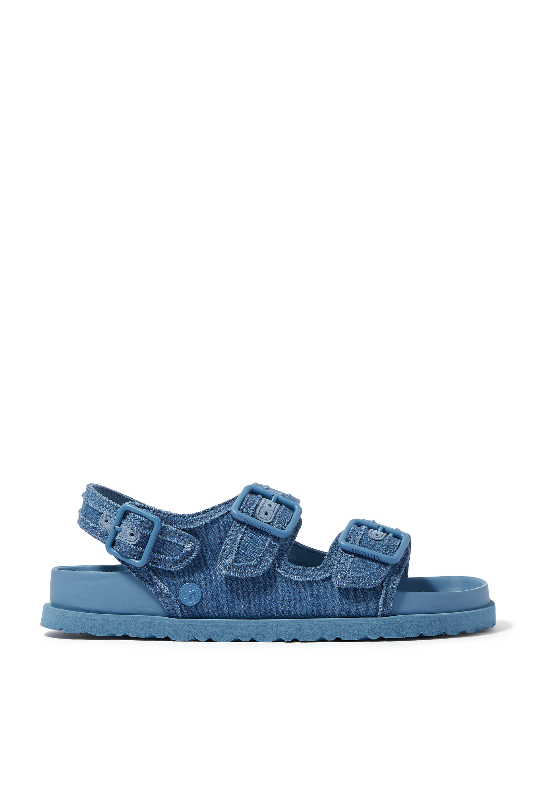Milano Washed Denim Flat Sandal
