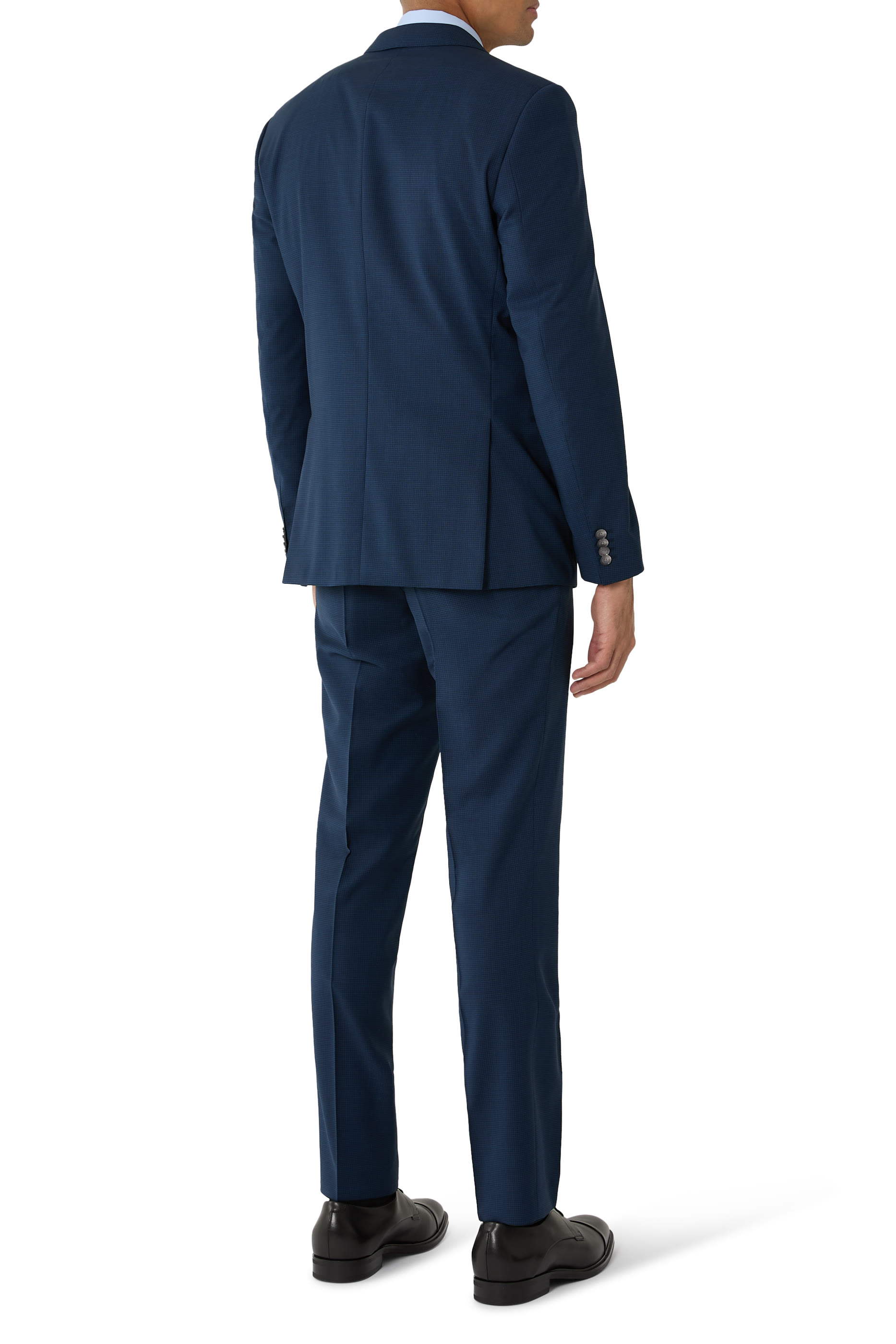 Slim-Fit Suit in Micro-Patterned Virgin Wool 