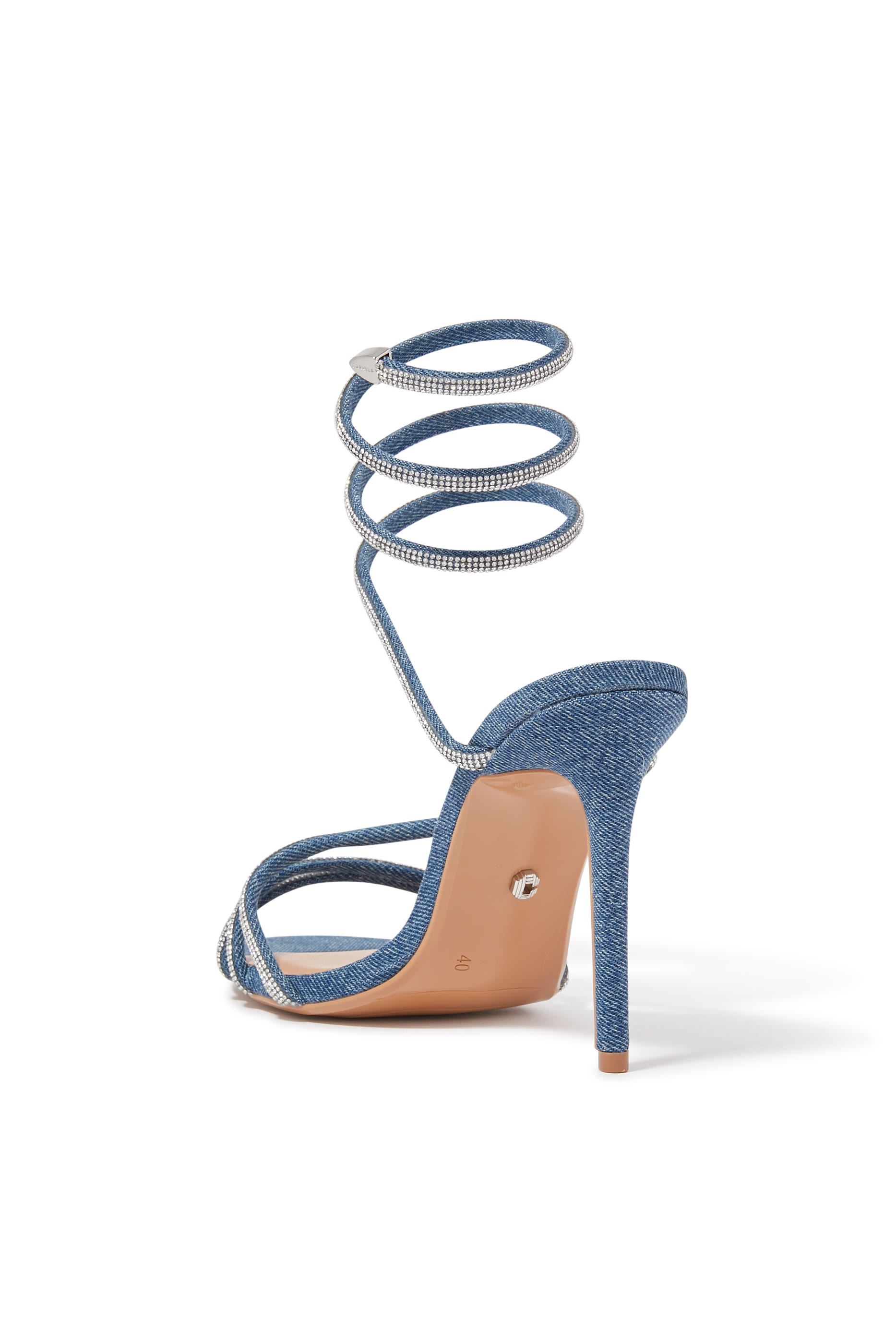Carvela Spiral 105 Denim Sandals