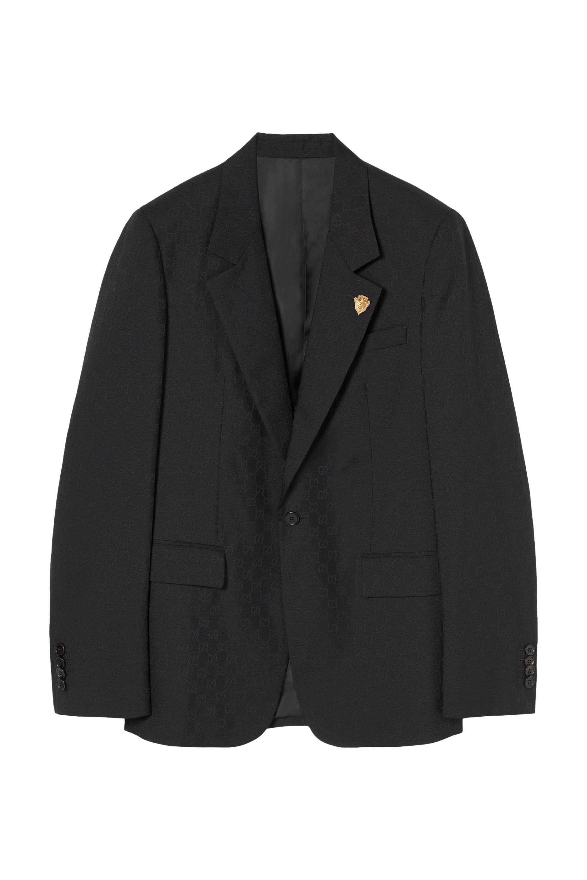Single-Breasted GG Wool Jacket
