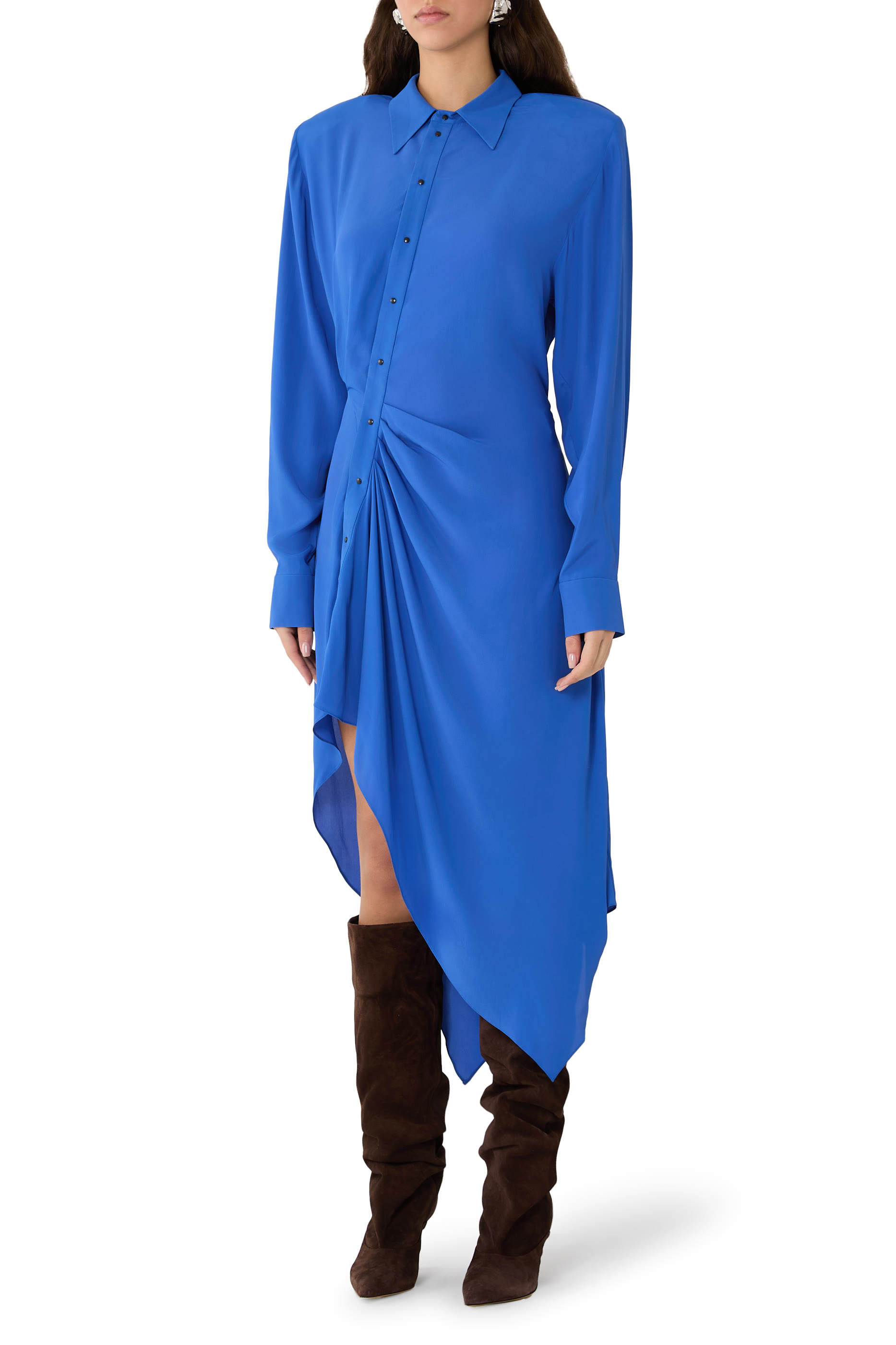 Asymmetric Shirt Dress