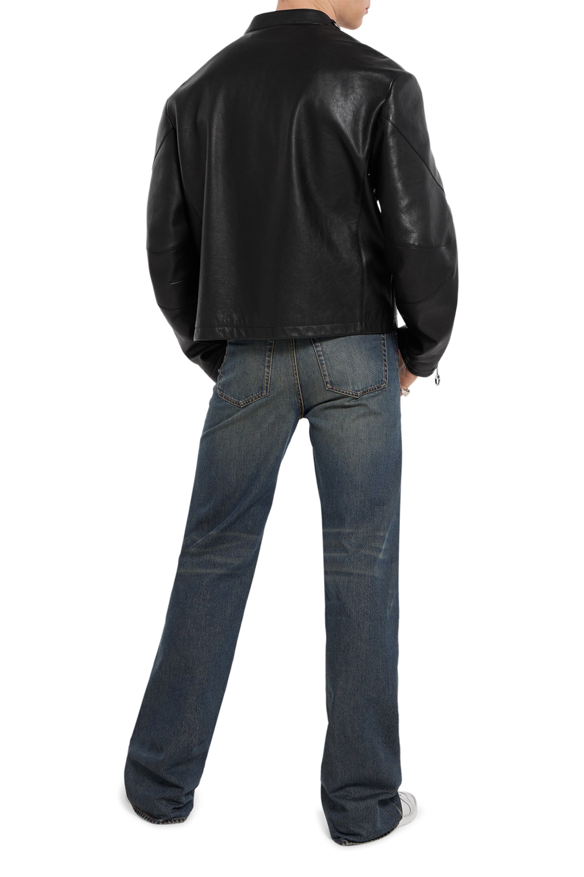  Leather Jacket with Horsebit 