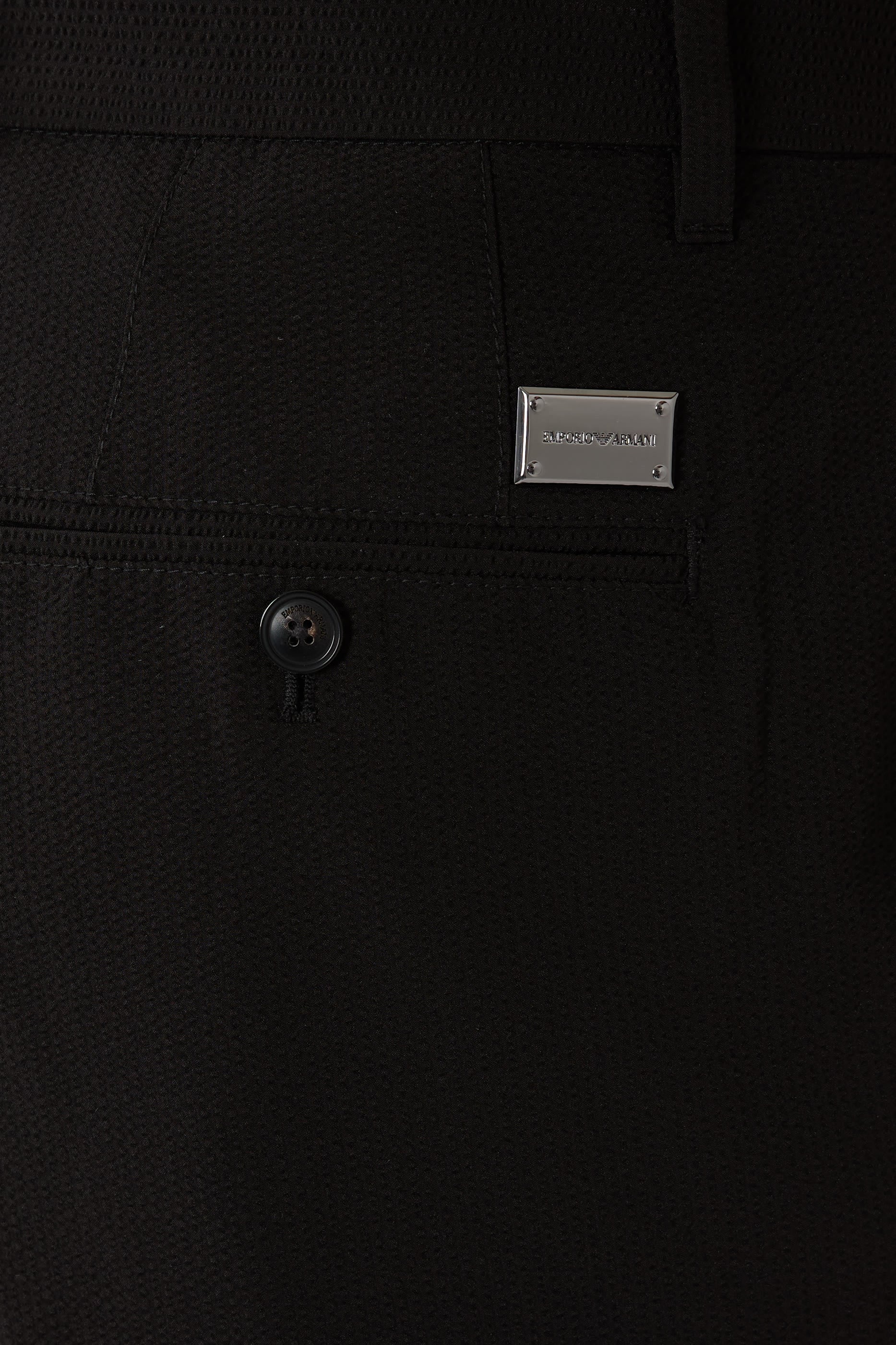 Logo Plaque Flat Front Trousers