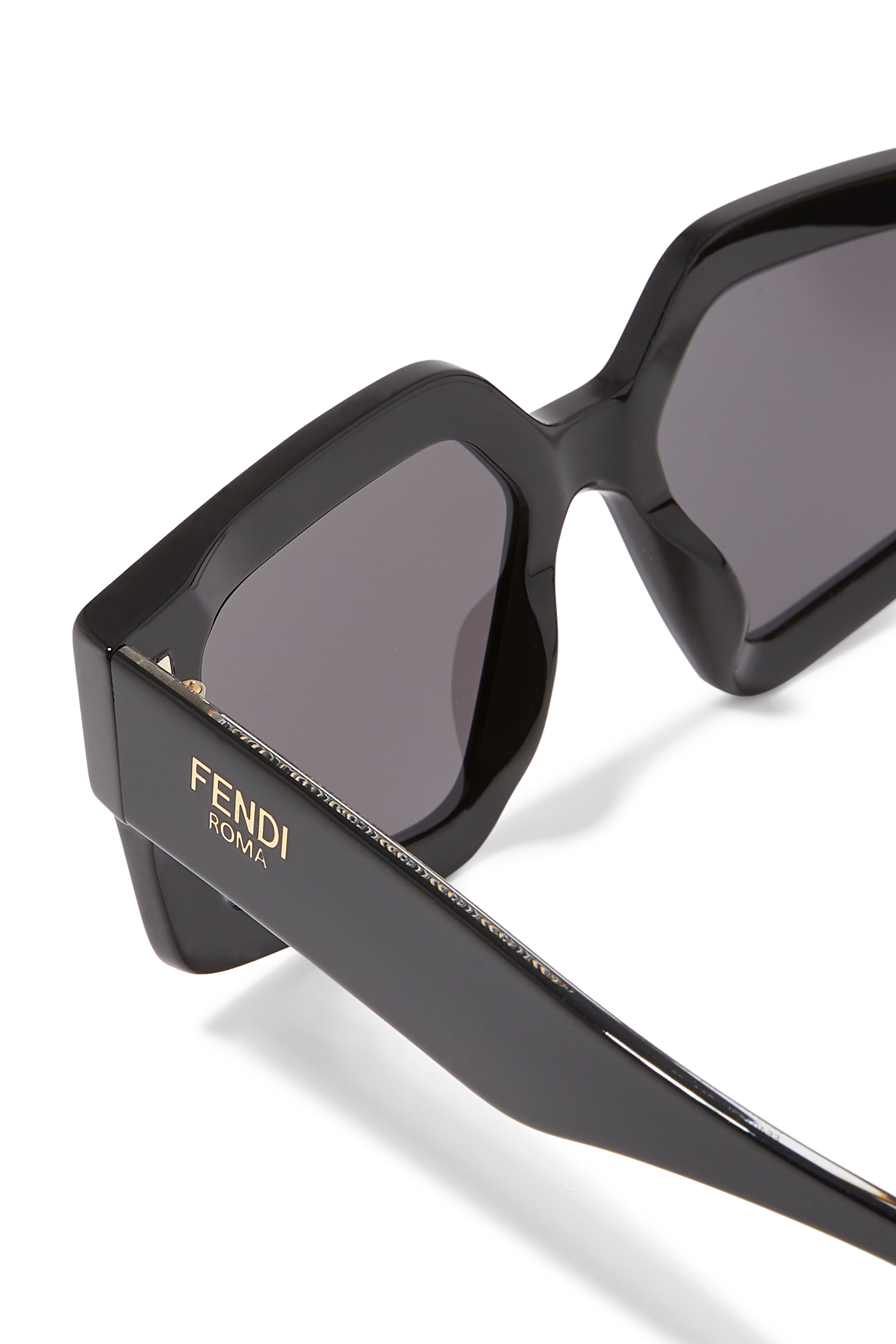Fendi Roma Black Square Sunglasses