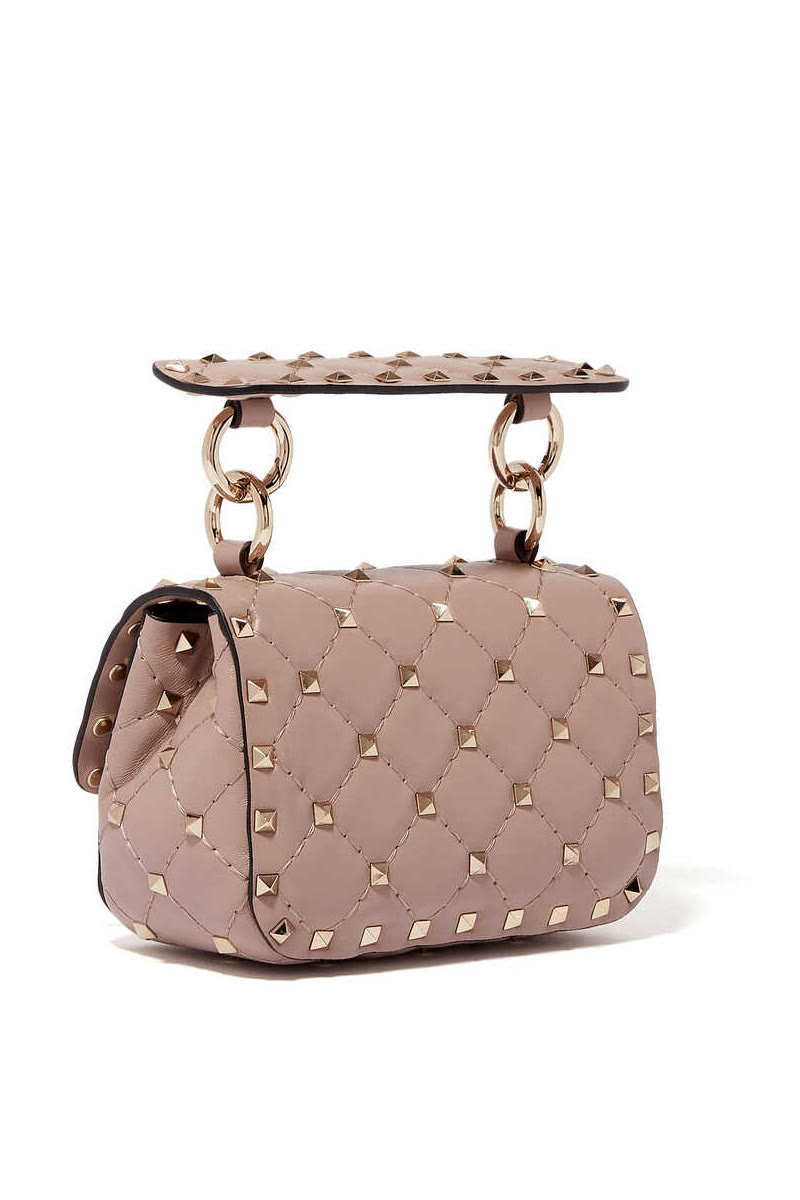 Valentino Garavani Micro Rockstud Spike Neon Leather Bag
