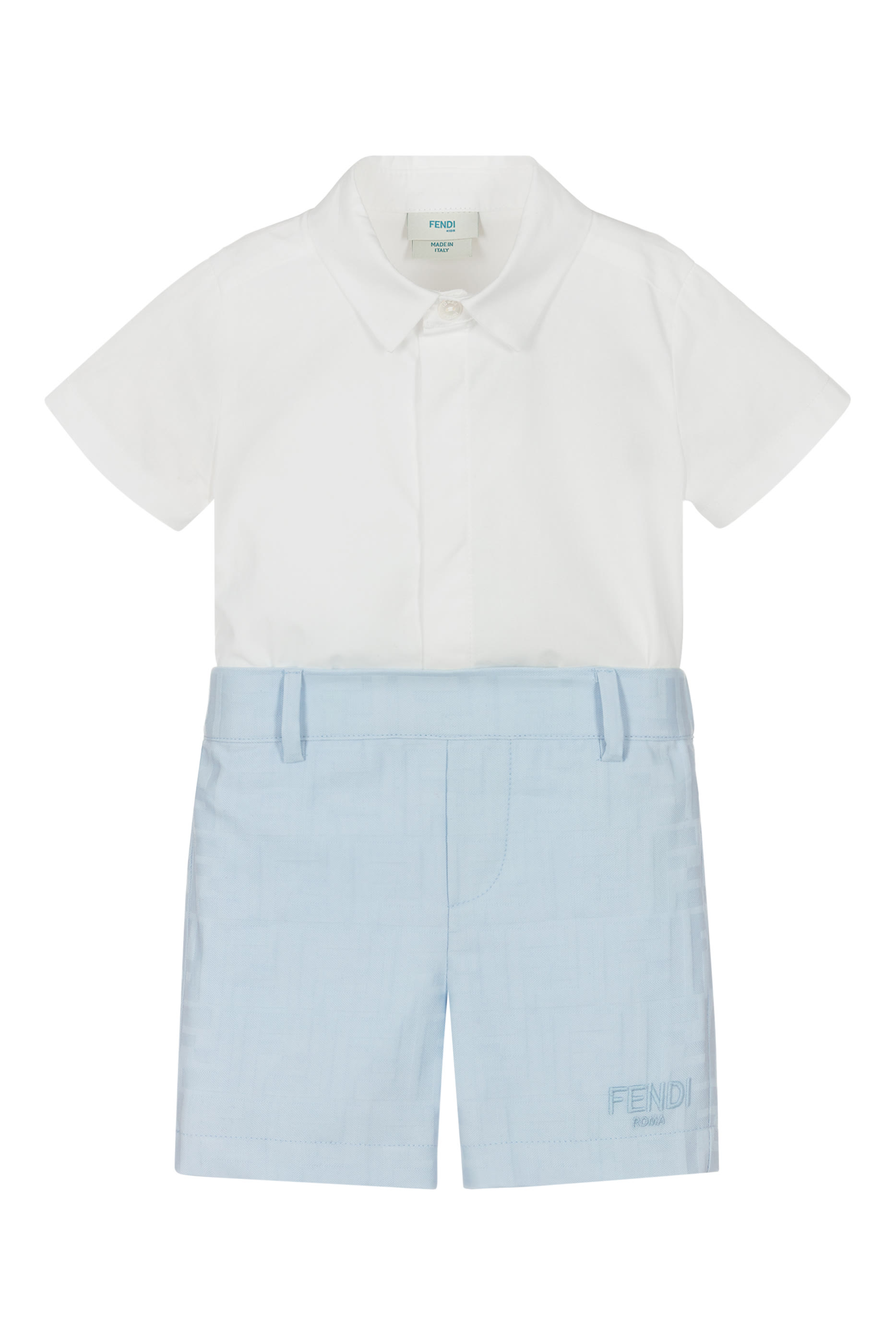 Kids Cotton Shirt & Shorts Set