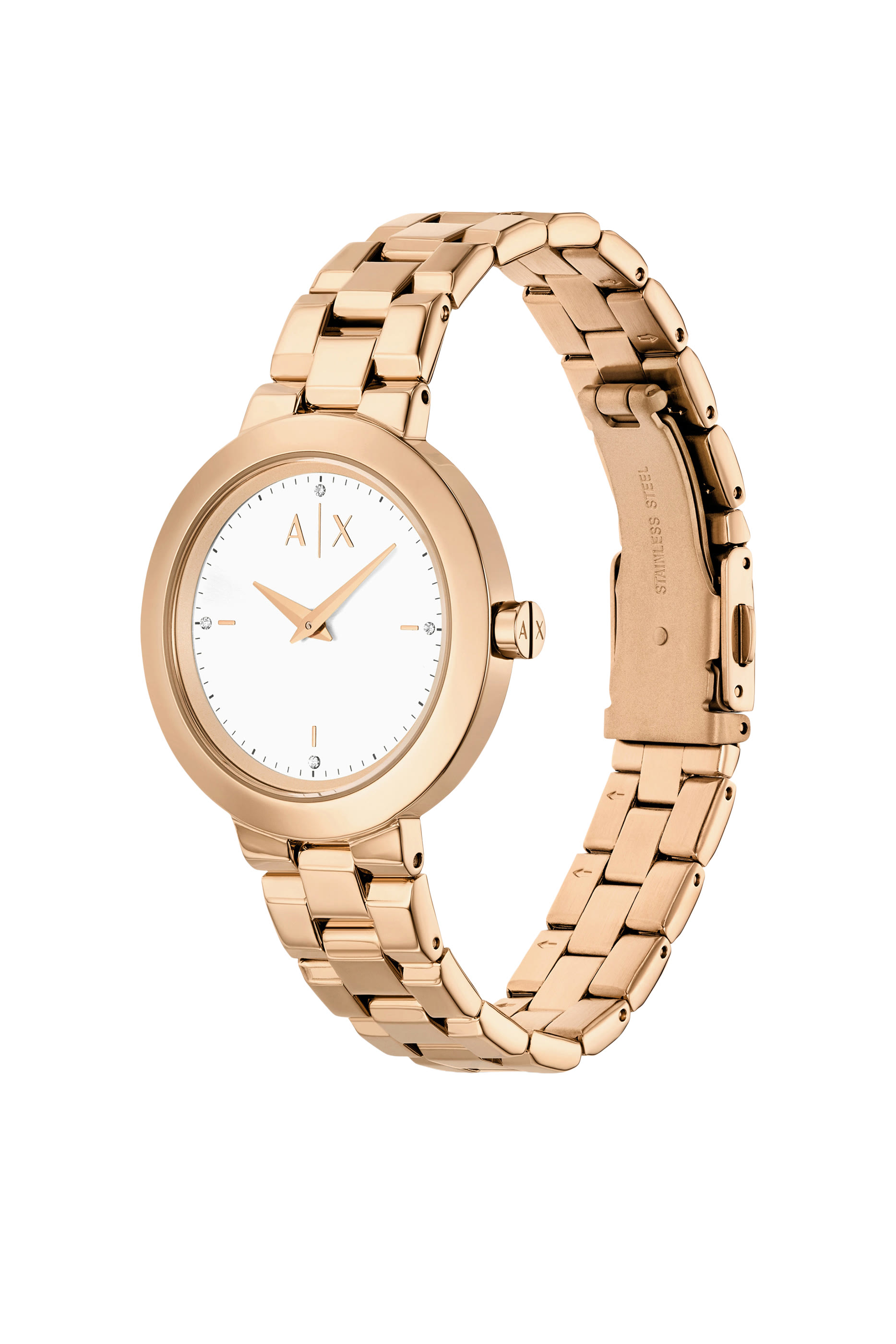 Two-Hand Stainless Steel Watch and Bracelet Gift Set