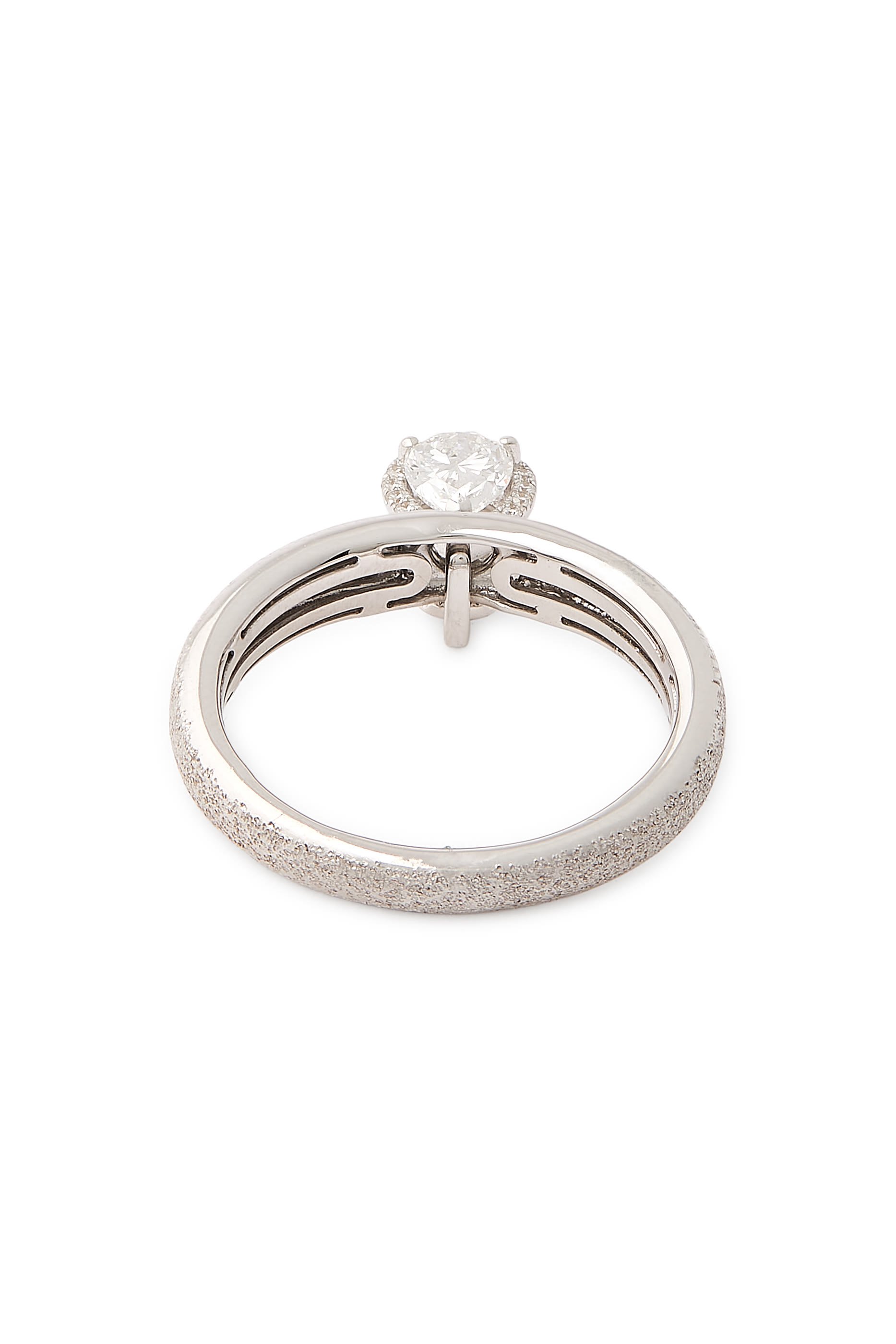 Dusted Chaines Ring, 18k White Gold & Diamonds