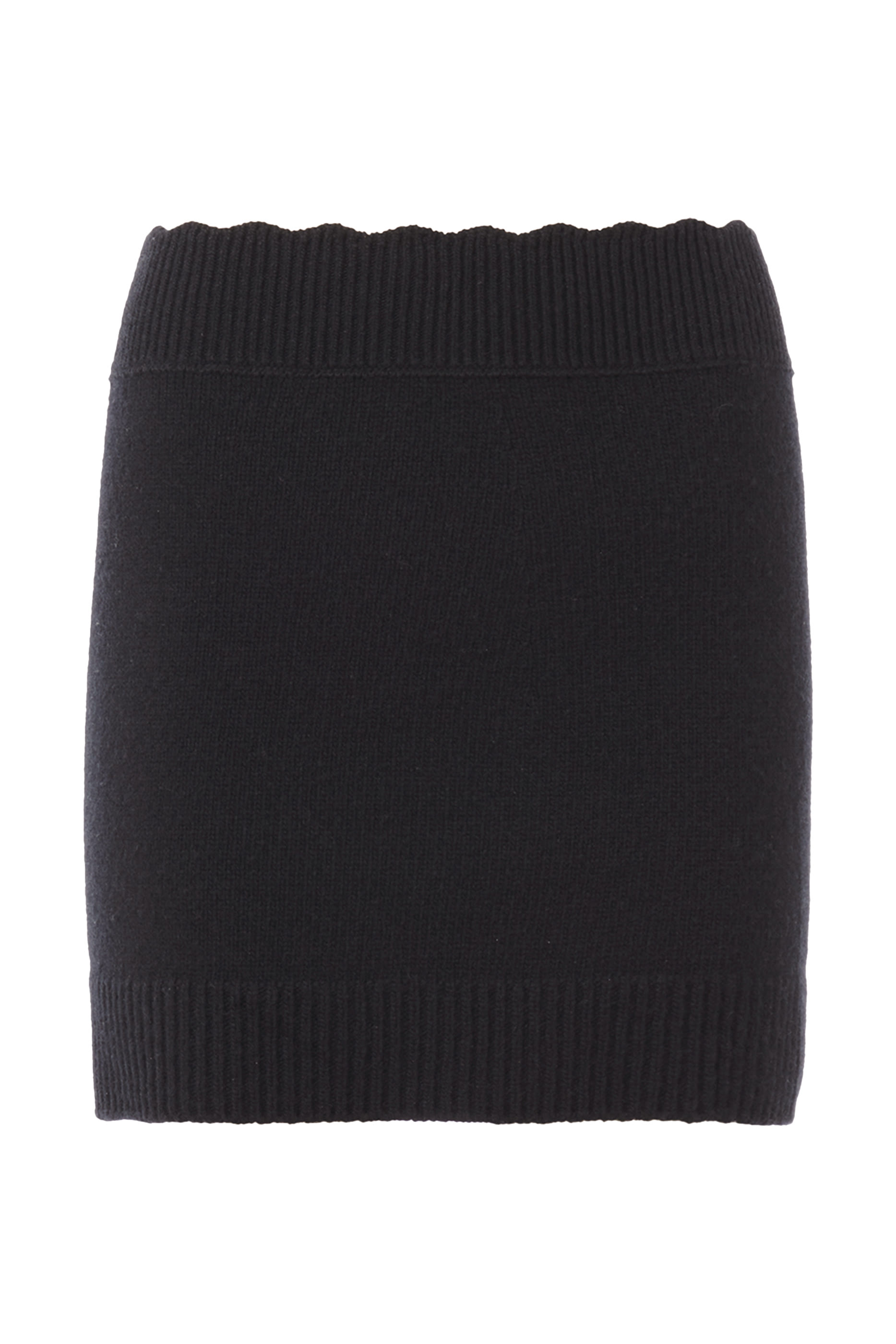 Fitted Mini Skirt in Wool & Cashmere Knit