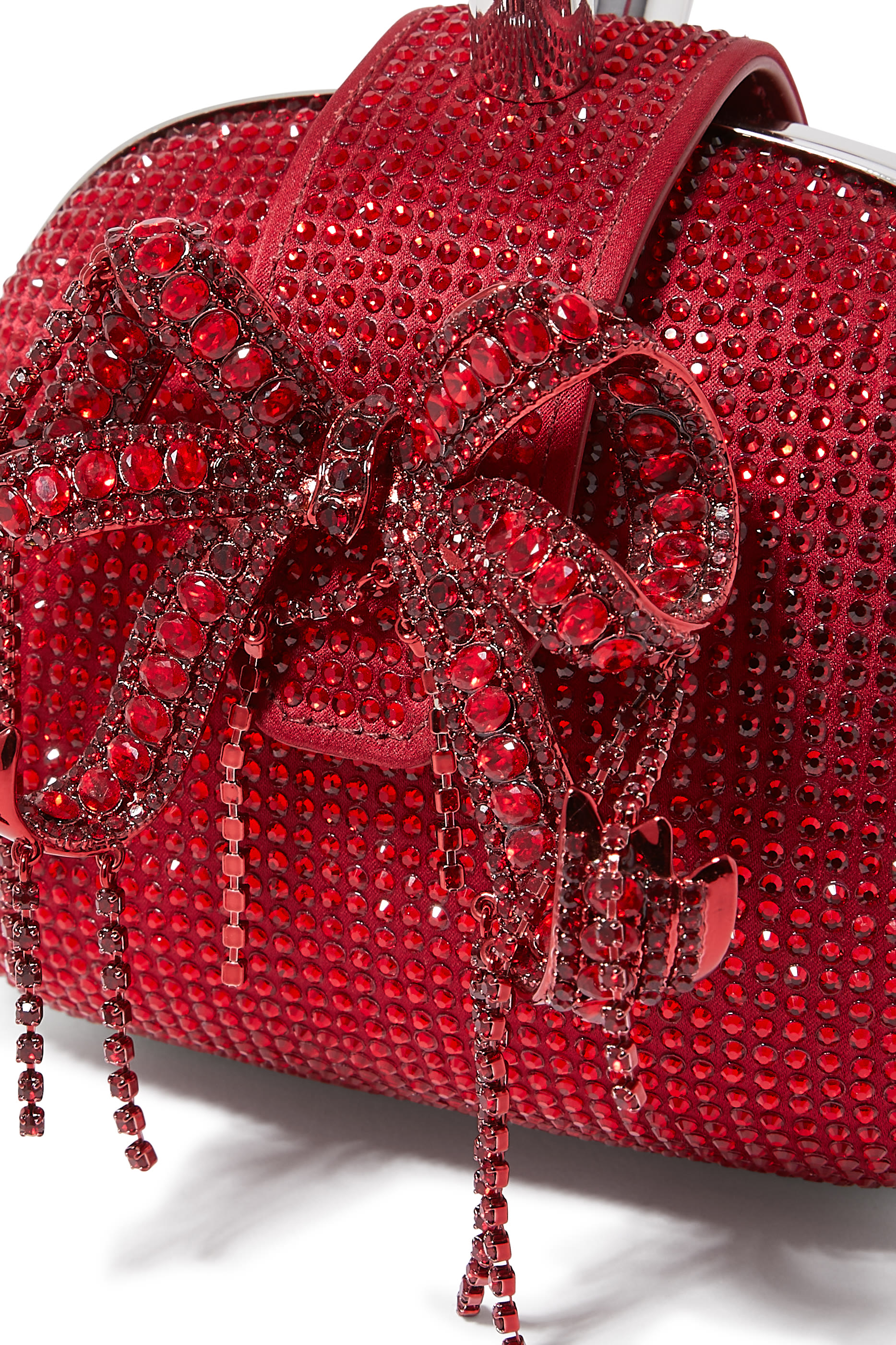 Rhinestone Top Handle Clutch Bag