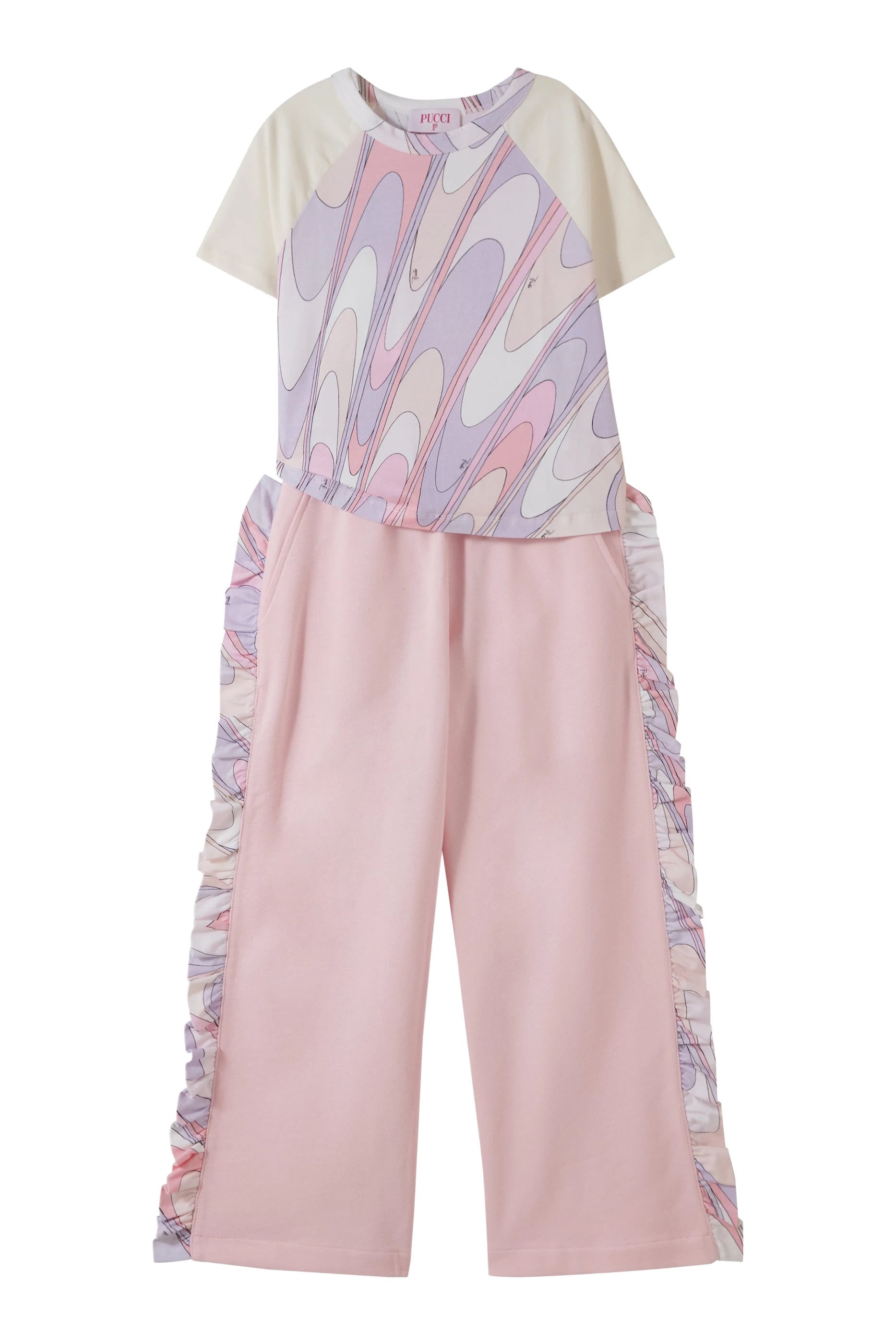 Kids Ruffle Wide-Leg Sweatpants