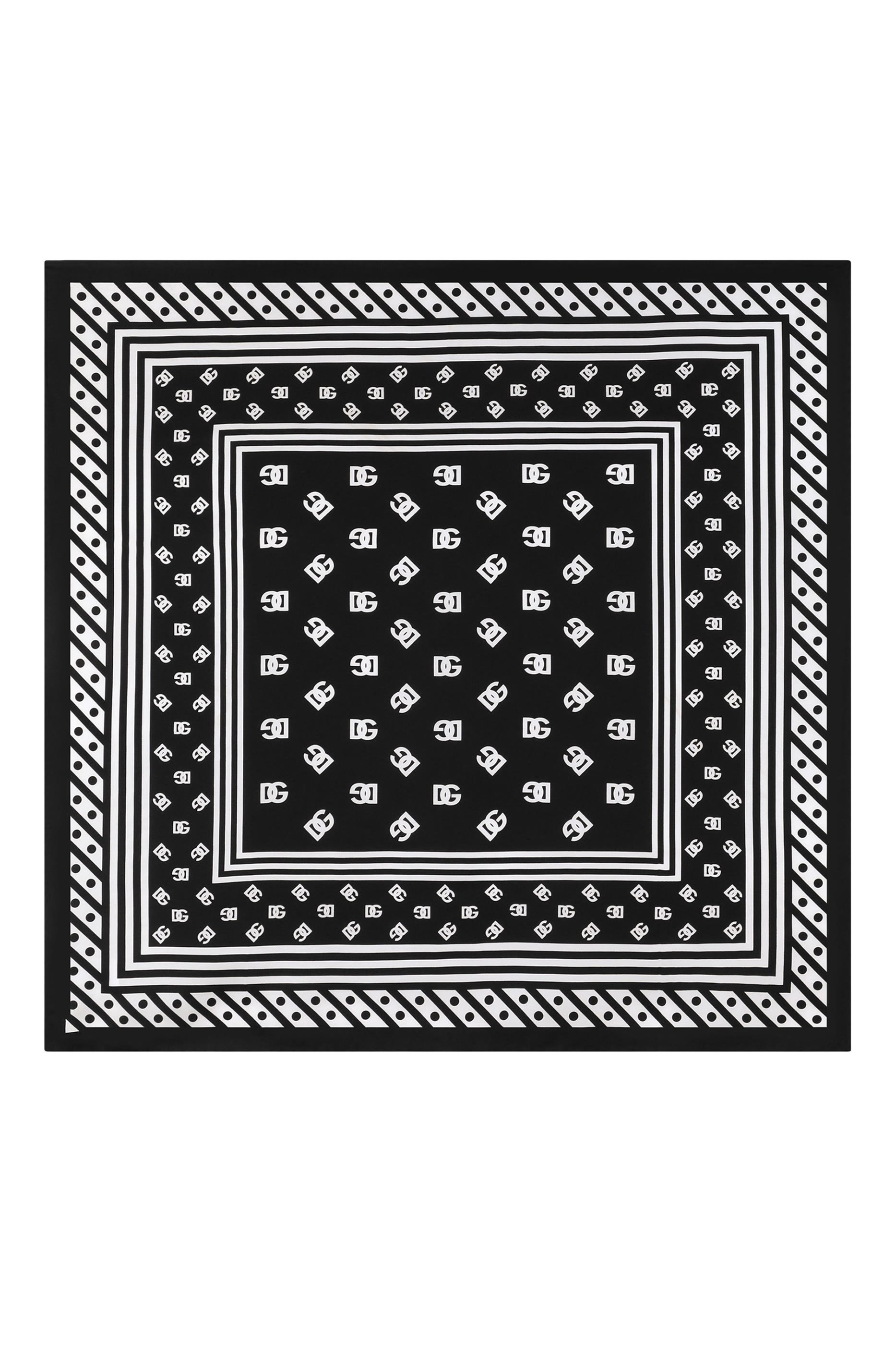 All-Over DG Logo Print Twill Scarf