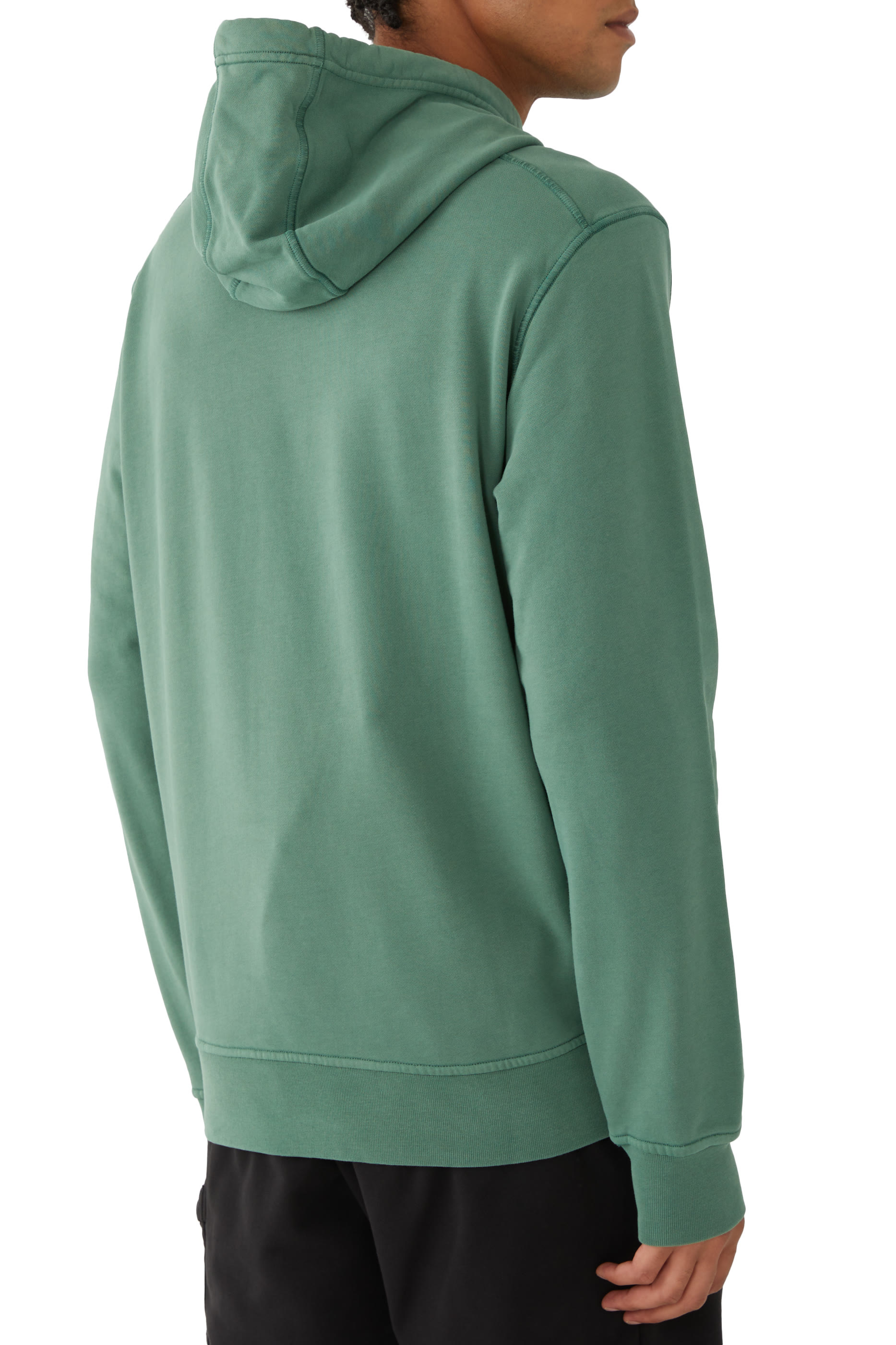 Cotton Hoodie with Logo Patch