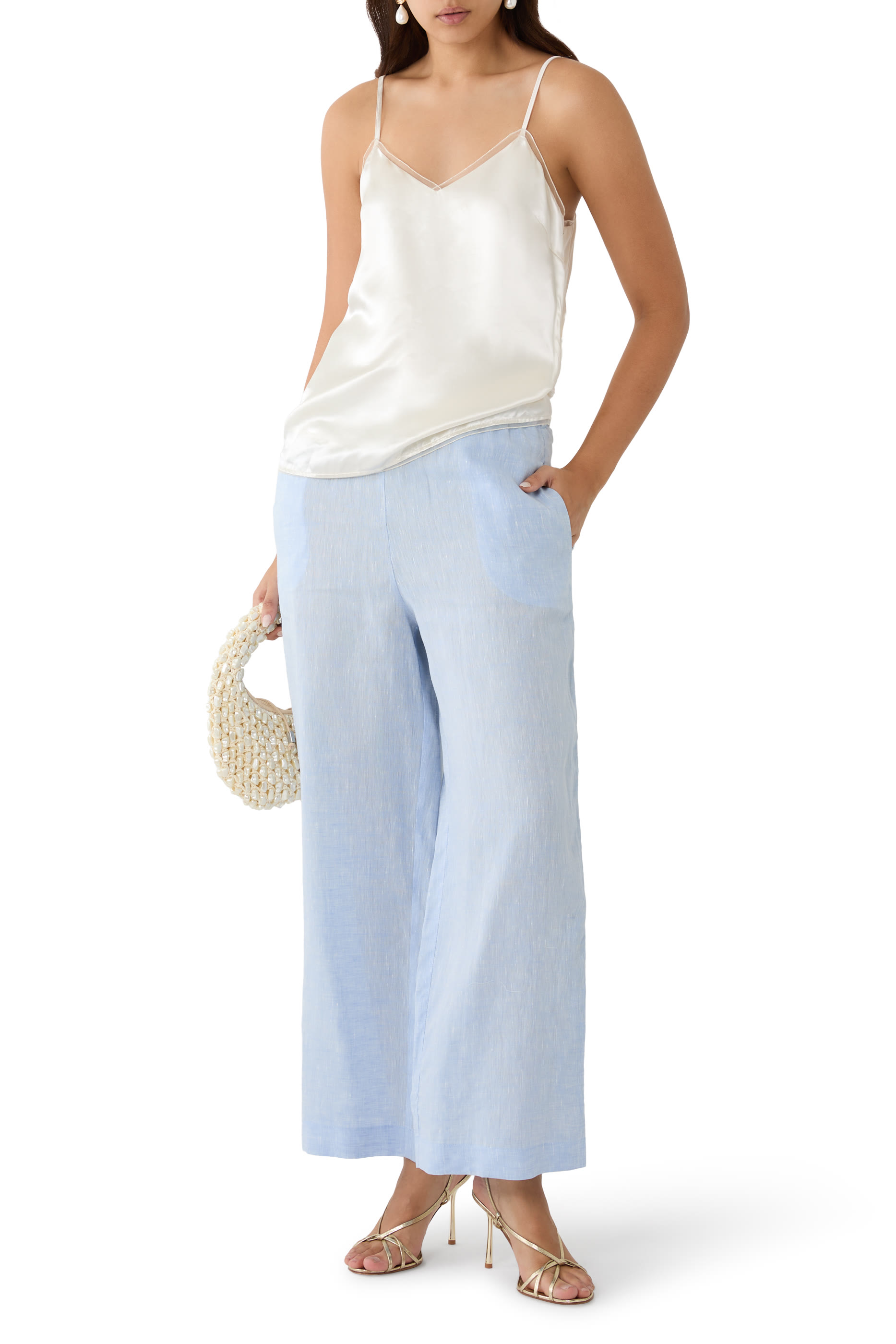 Linen Pull On Trousers