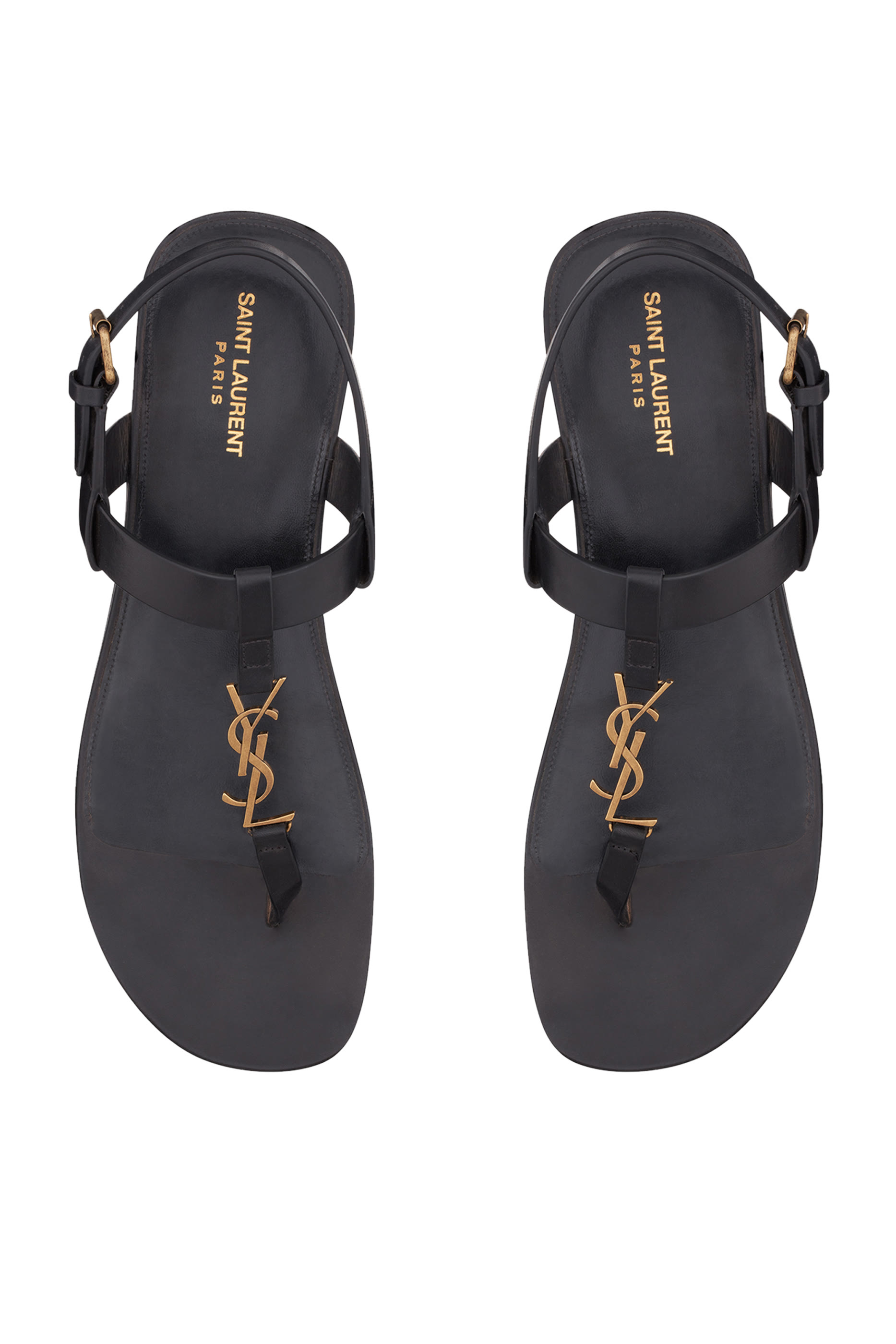 Cassandra Flat Leather T-Bar Sandals