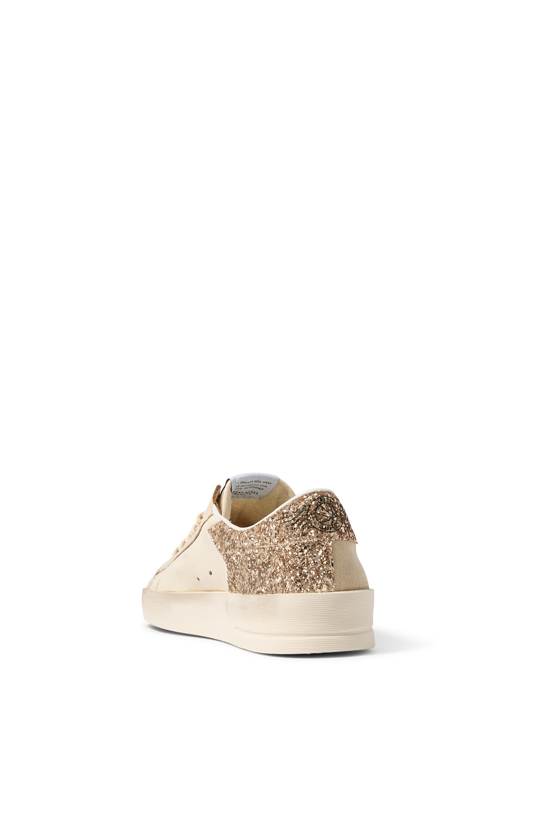 Women&rsquo;s Stardan Sneakers with Gold Glitter Star and Heel Tab