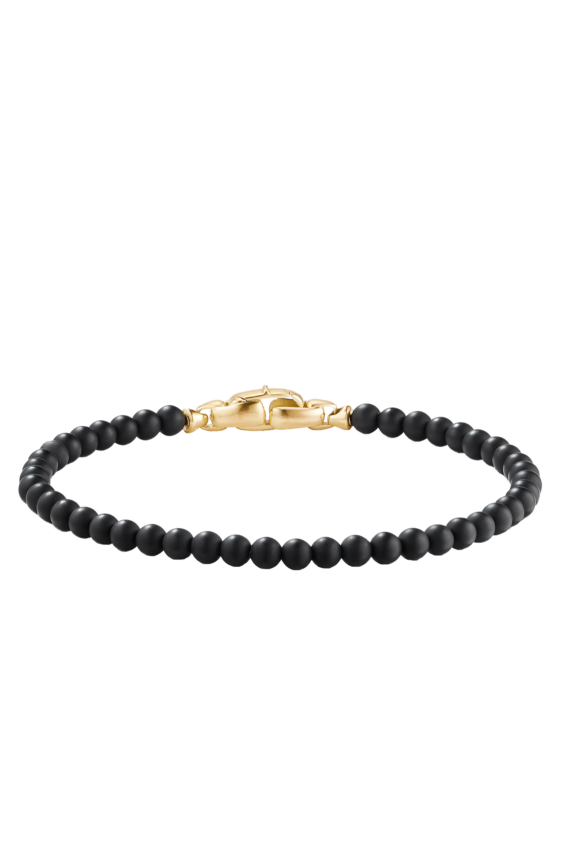 Spiritual Beads Bracelet, 18k Yellow Gold & Onyx