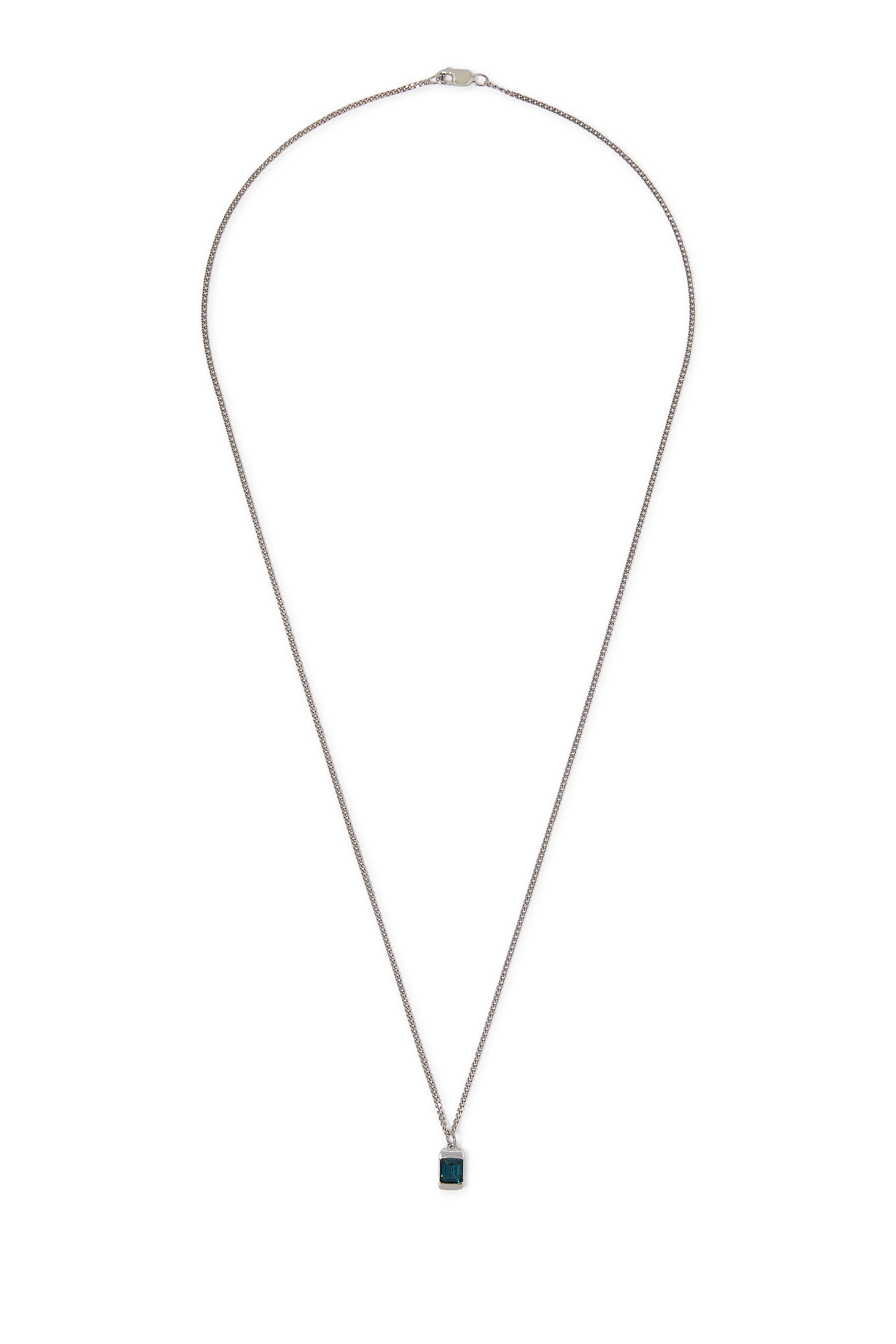 Valor Blue Topaz Necklace, Sterling Silver & Semi Precious Stone