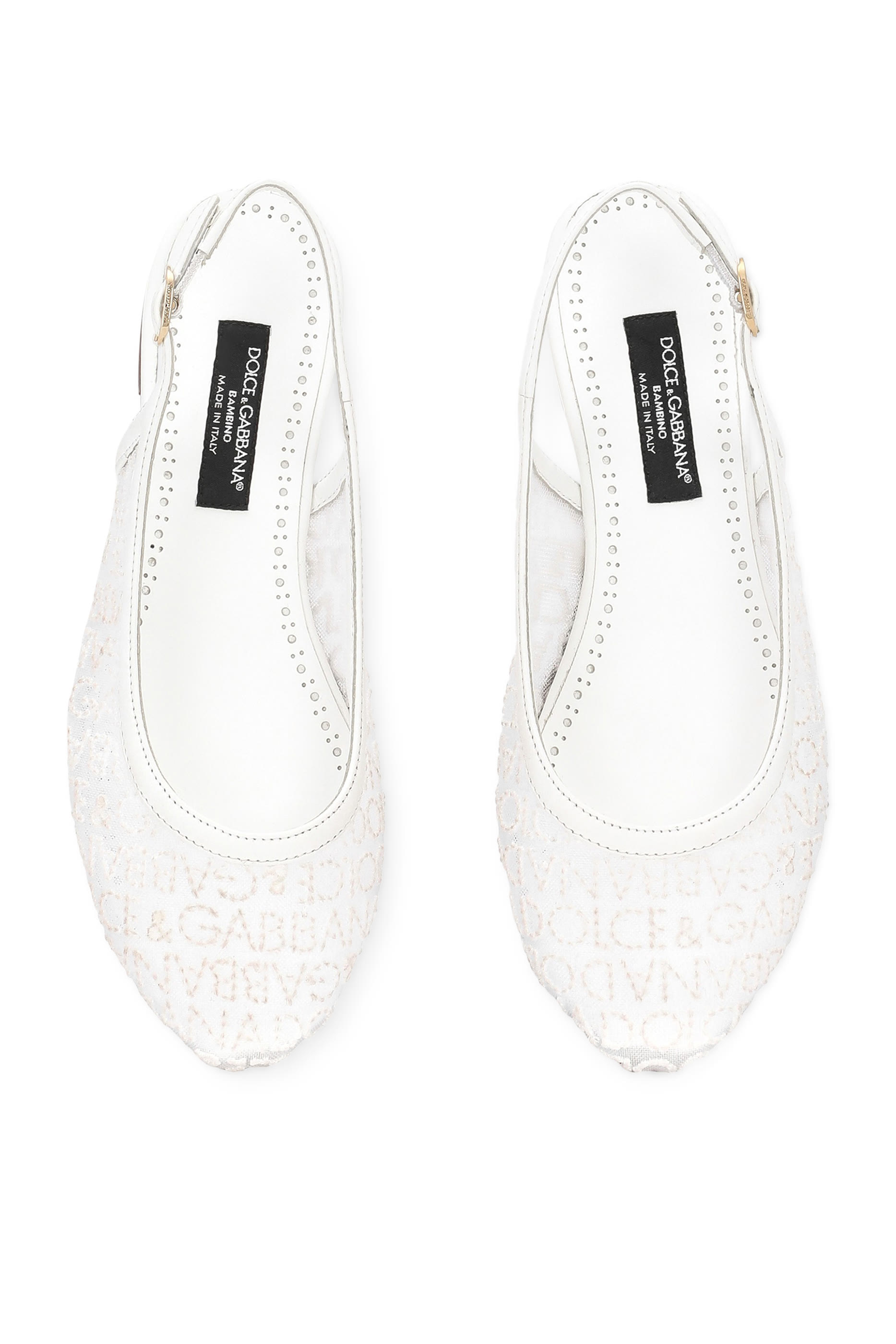 Kids Logo Embroidered Mesh Slingbacks