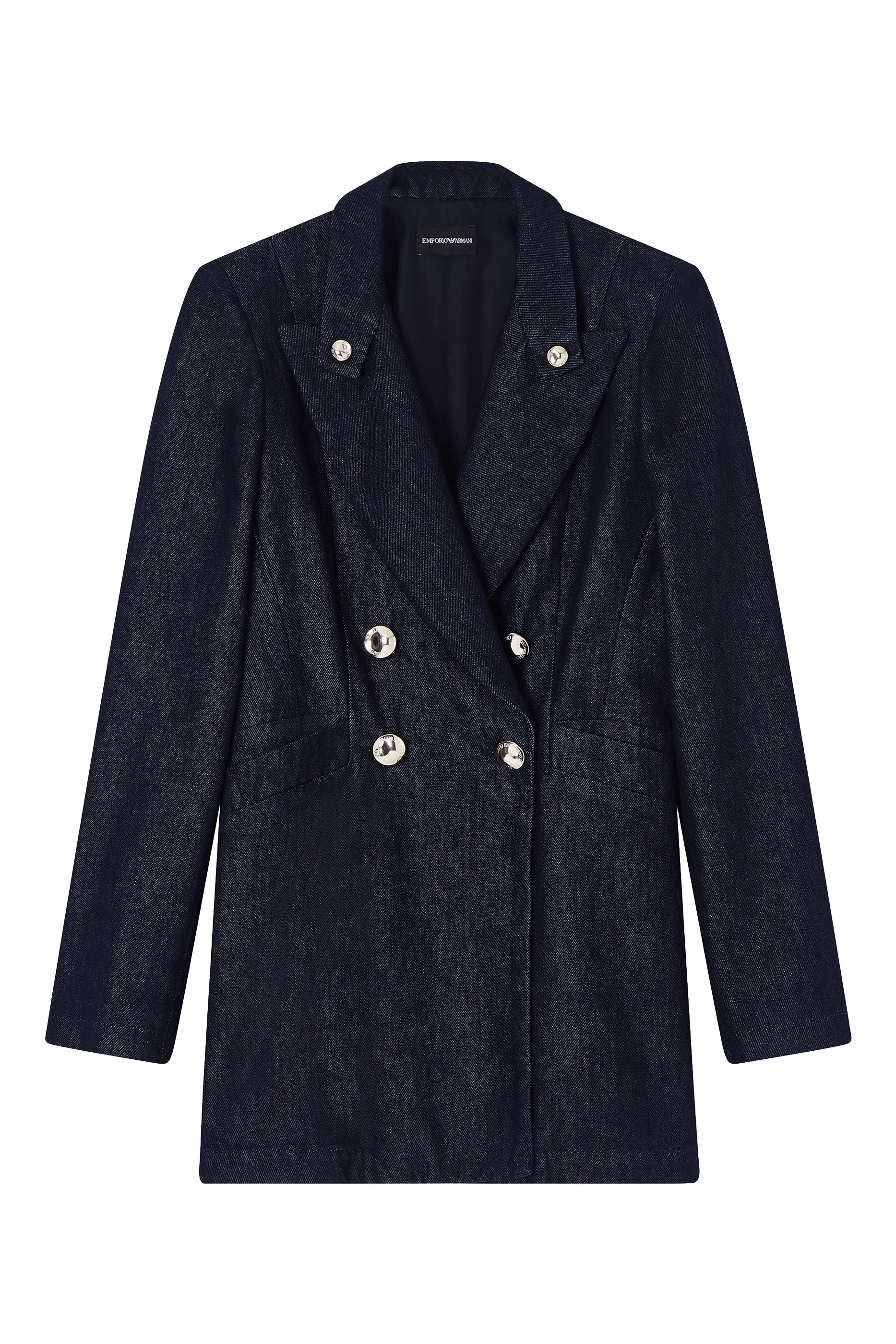 Double-Breasted 11 Oz Denim Blazer