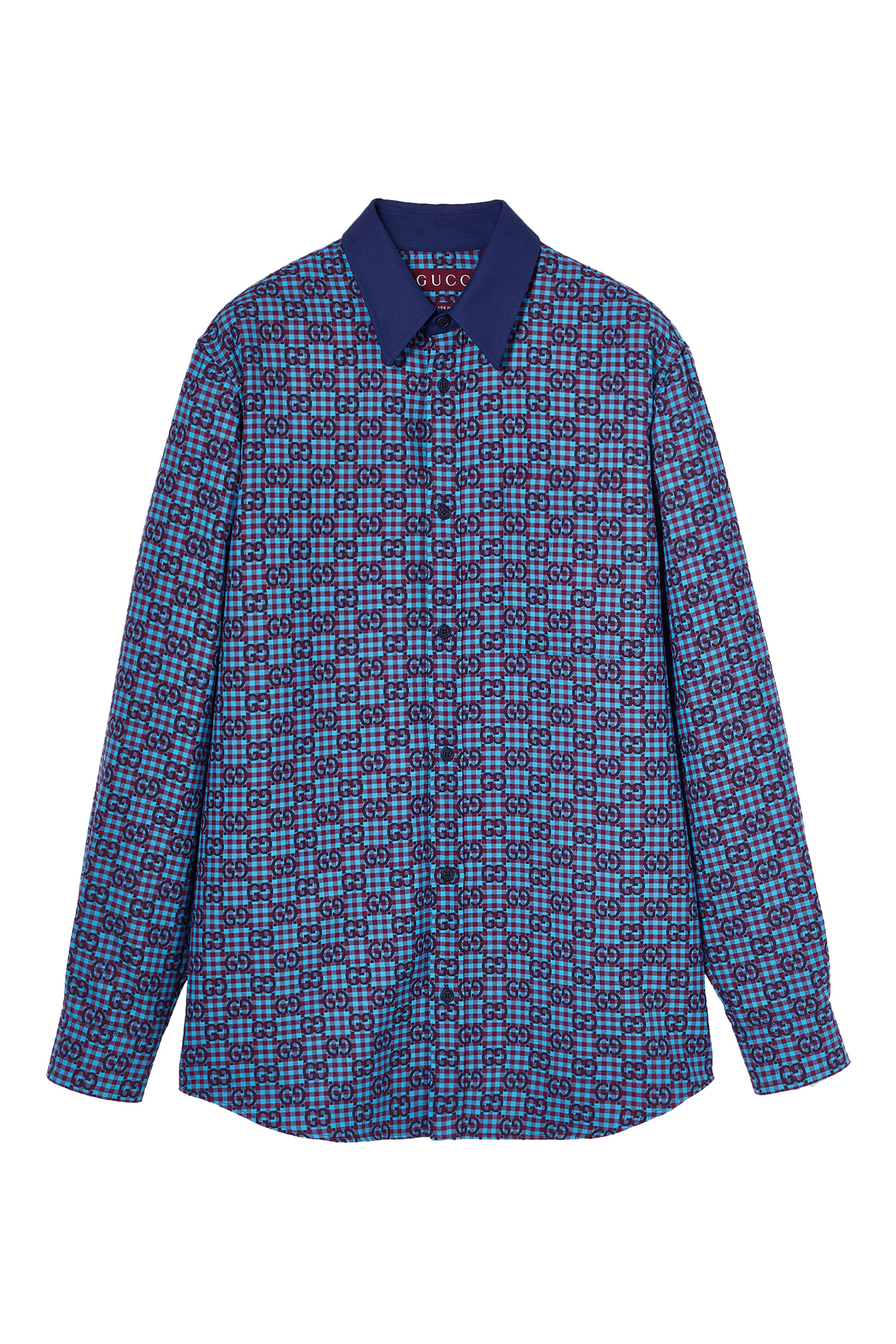 GG Vichy Cotton Wool Jacquard Shirt
