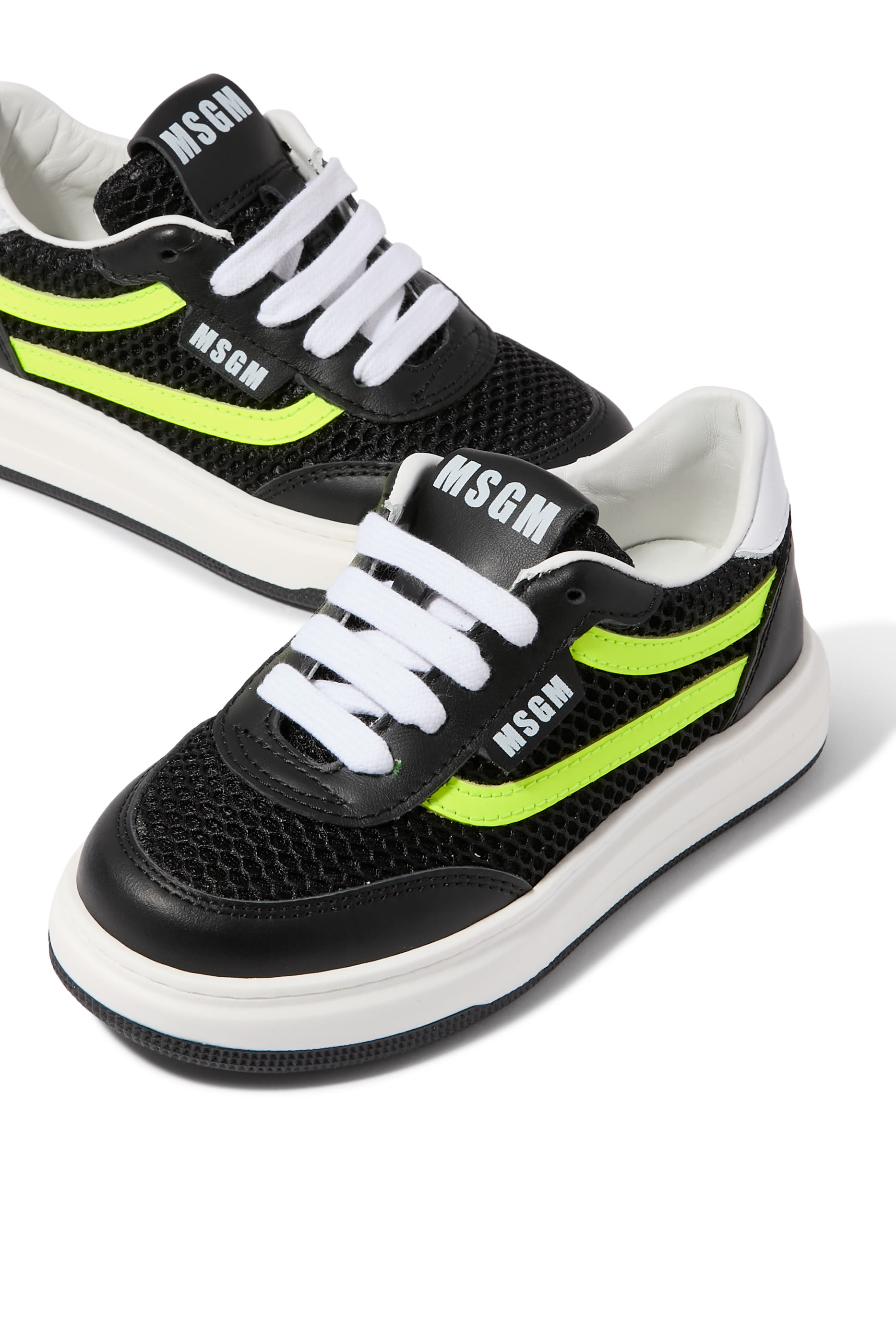 Kids Logo Leather Sneakers