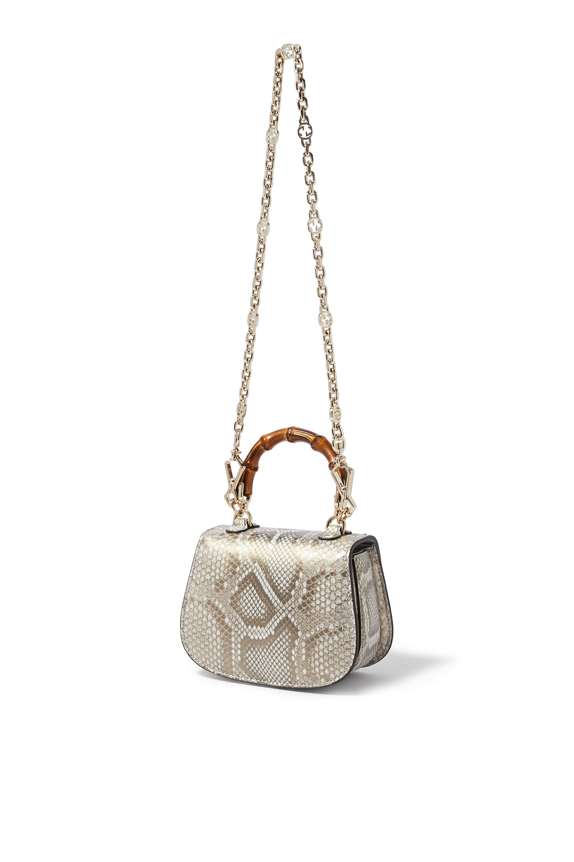Bamboo 1947 Small Python Top-Handle Bag