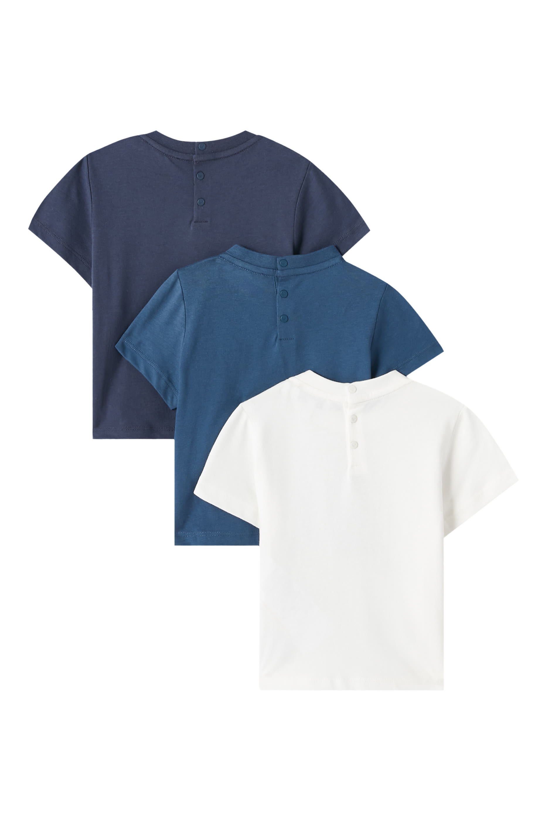 Kids Logo Cotton T-Shirt- Set of 3