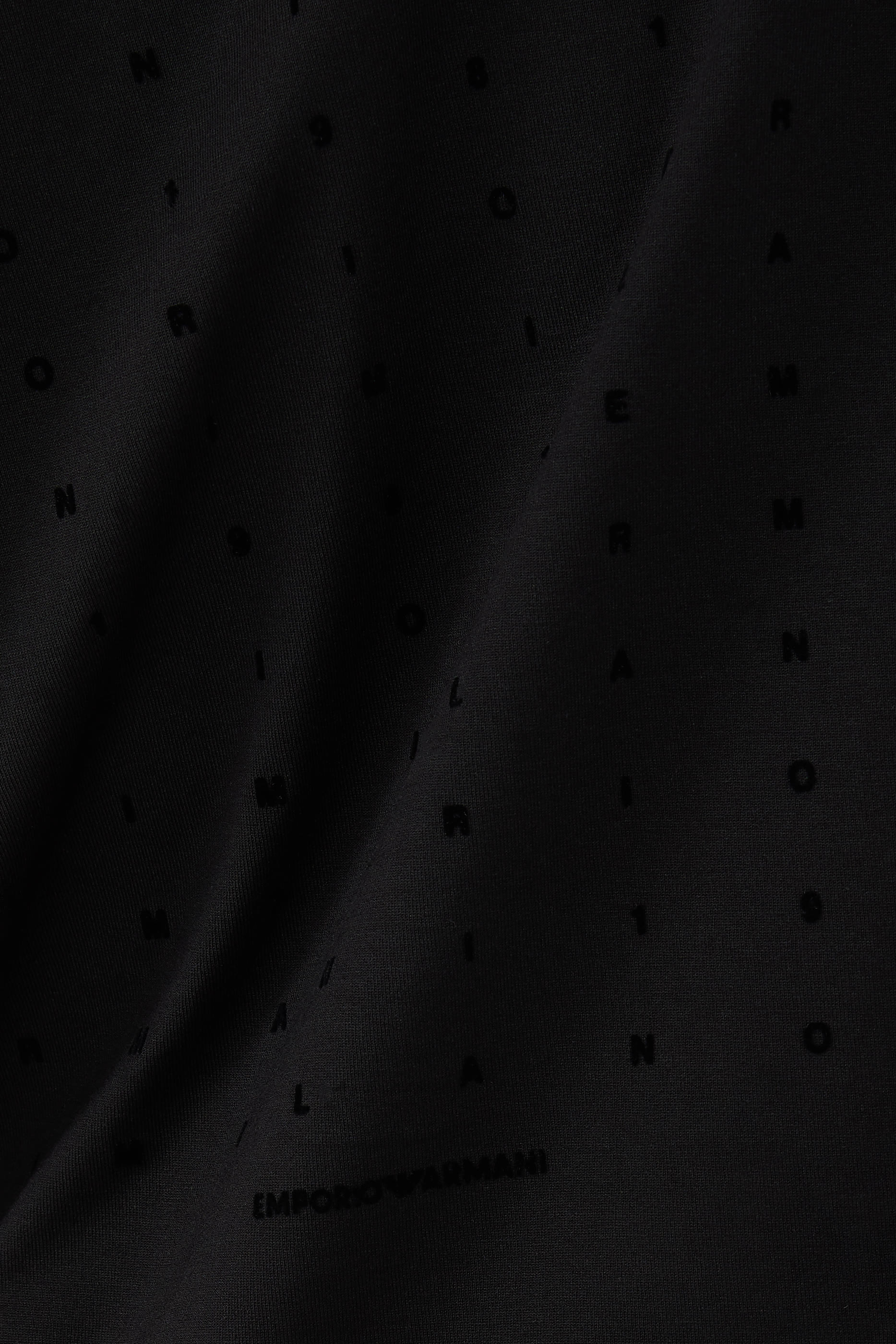 Velour Logo Lettering T-Shirt