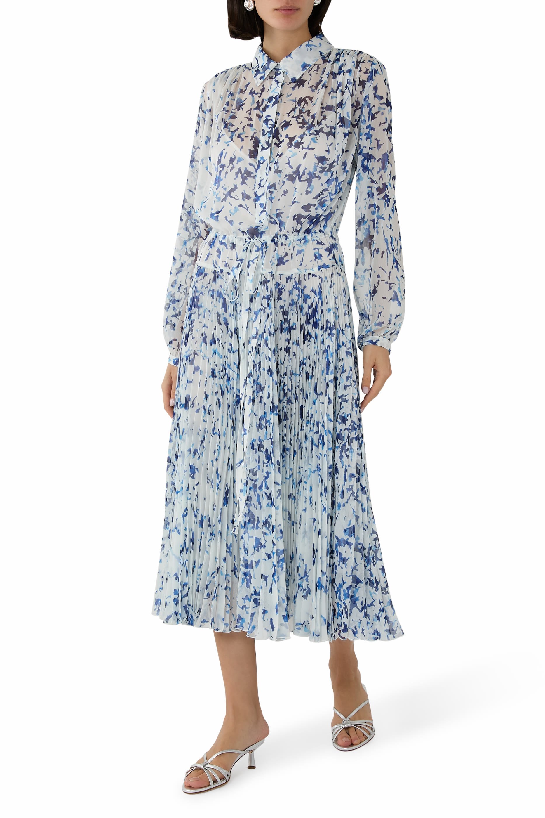 Jones Dress in Printed Crinkle Chiffon