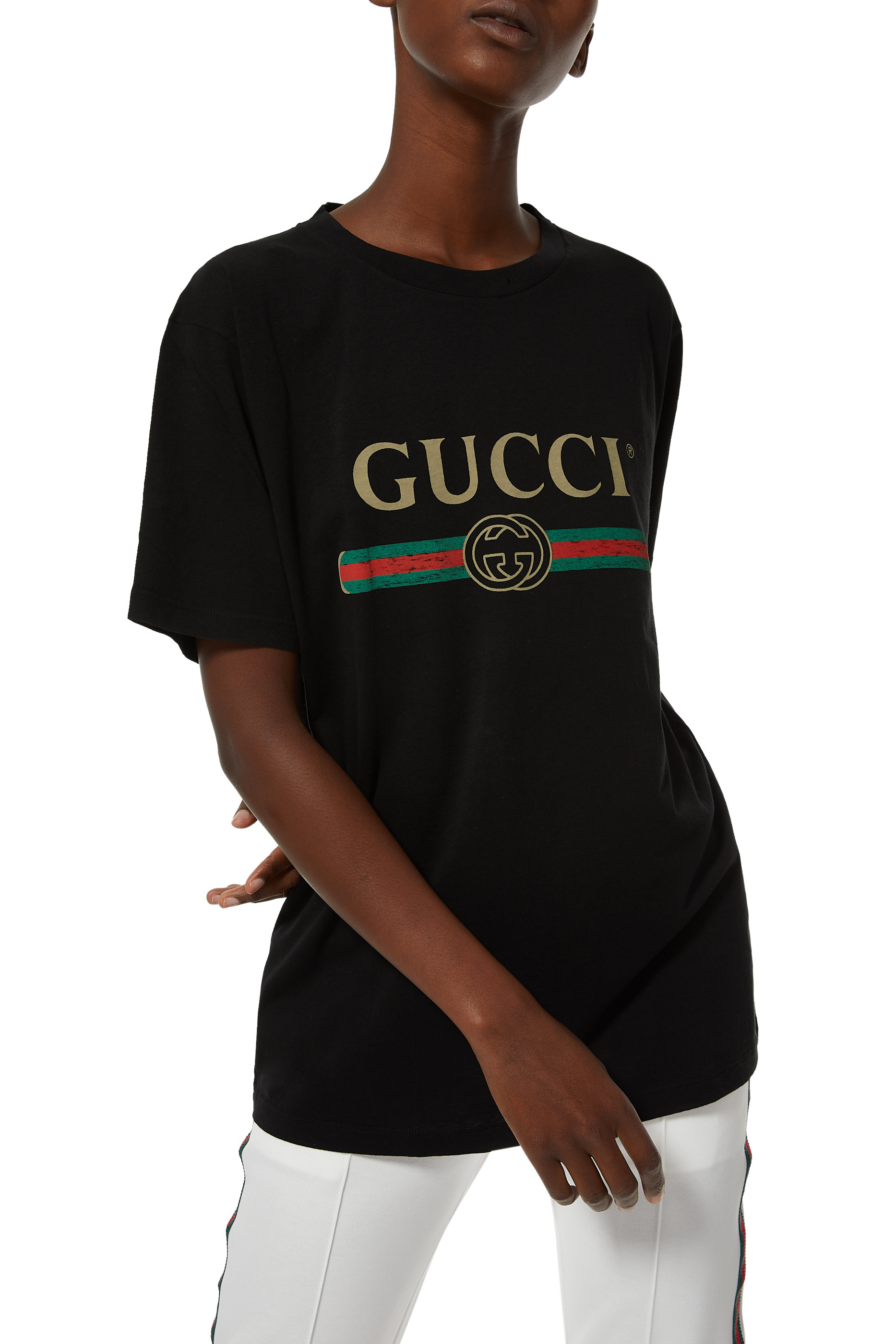 Buy Gucci Logo Print T-shirt for Womens | Bloomingdale's UAE