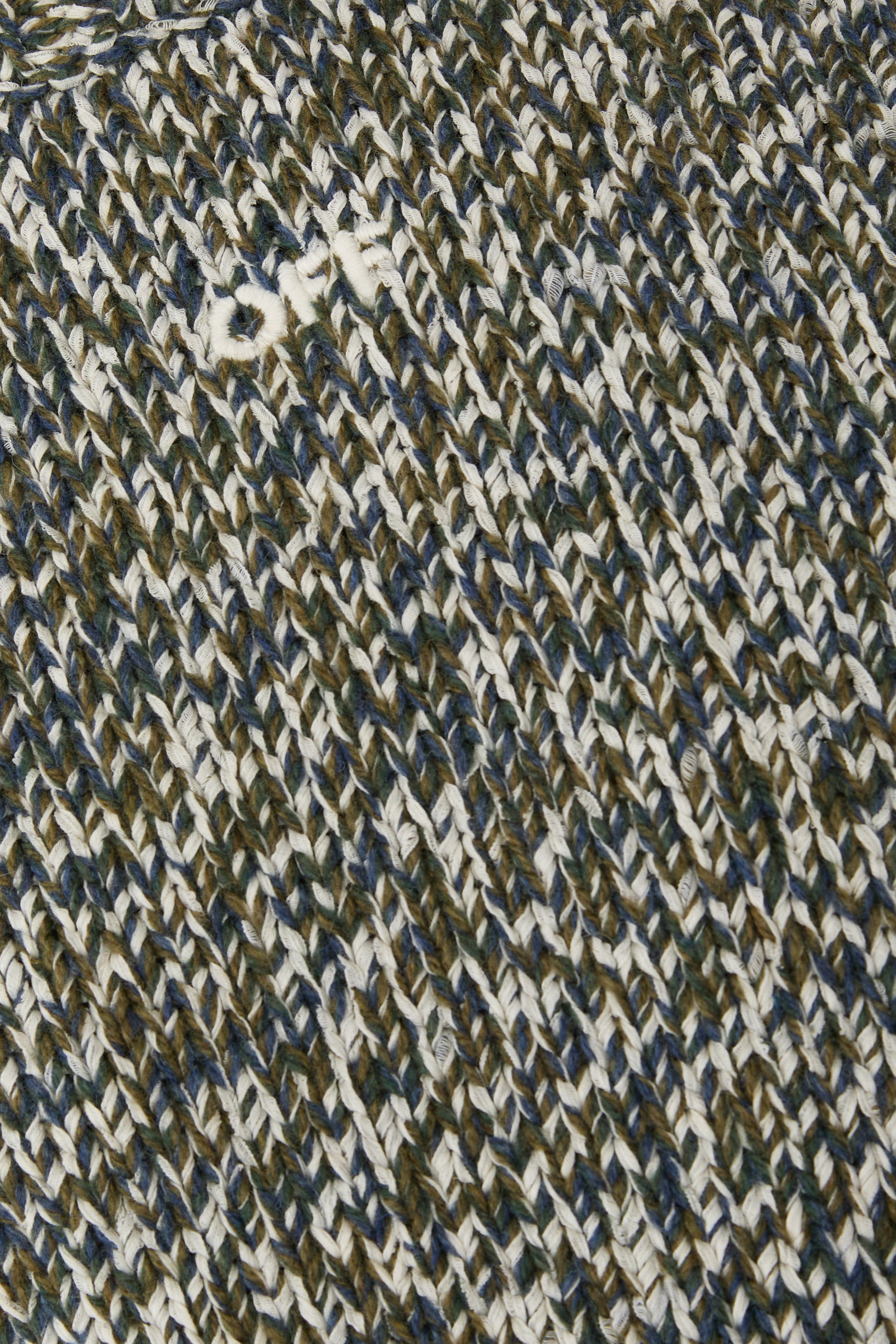 Diagonal Arrow Mouliné Knit Crewneck Sweater