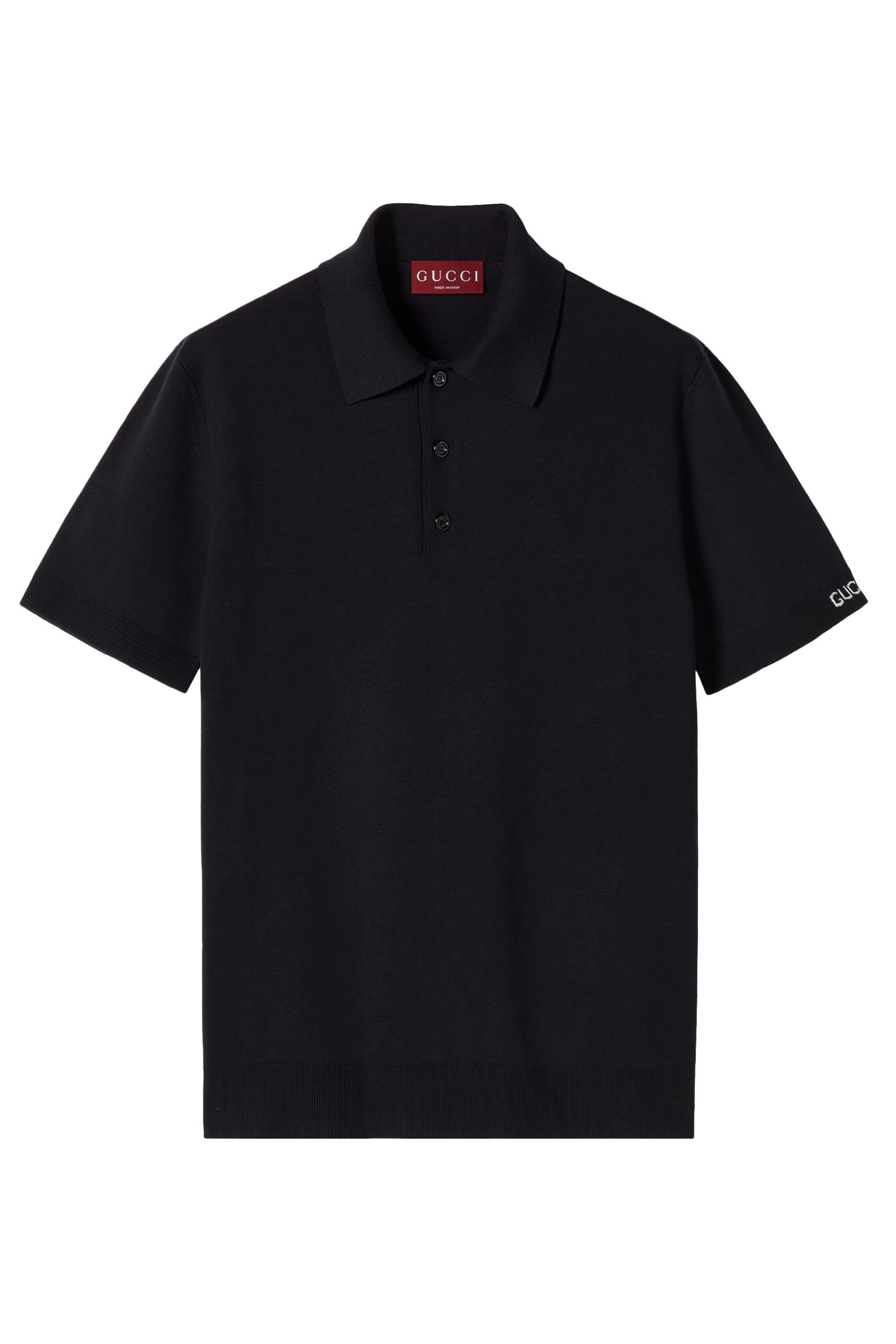 Silk Cotton Knit Polo Shirt